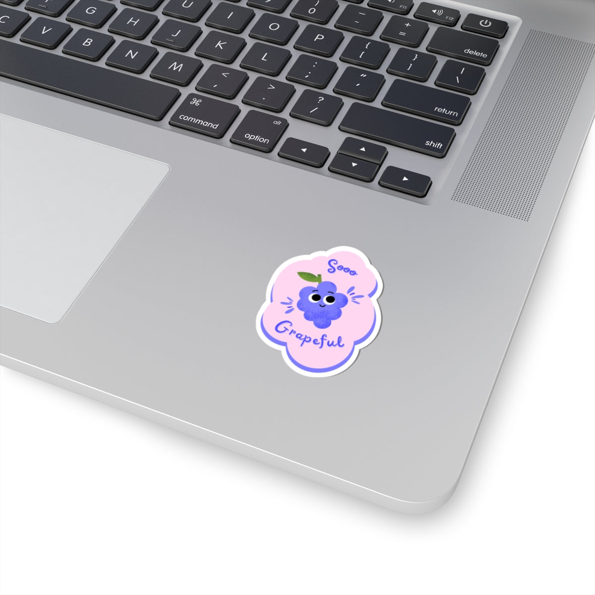 Cute Grapeful Kiss-Cut Stickers | Fun Laptop Decor, Gift for Friends, Cute Stationery, Planner Stickers, Whimsical Home Decor