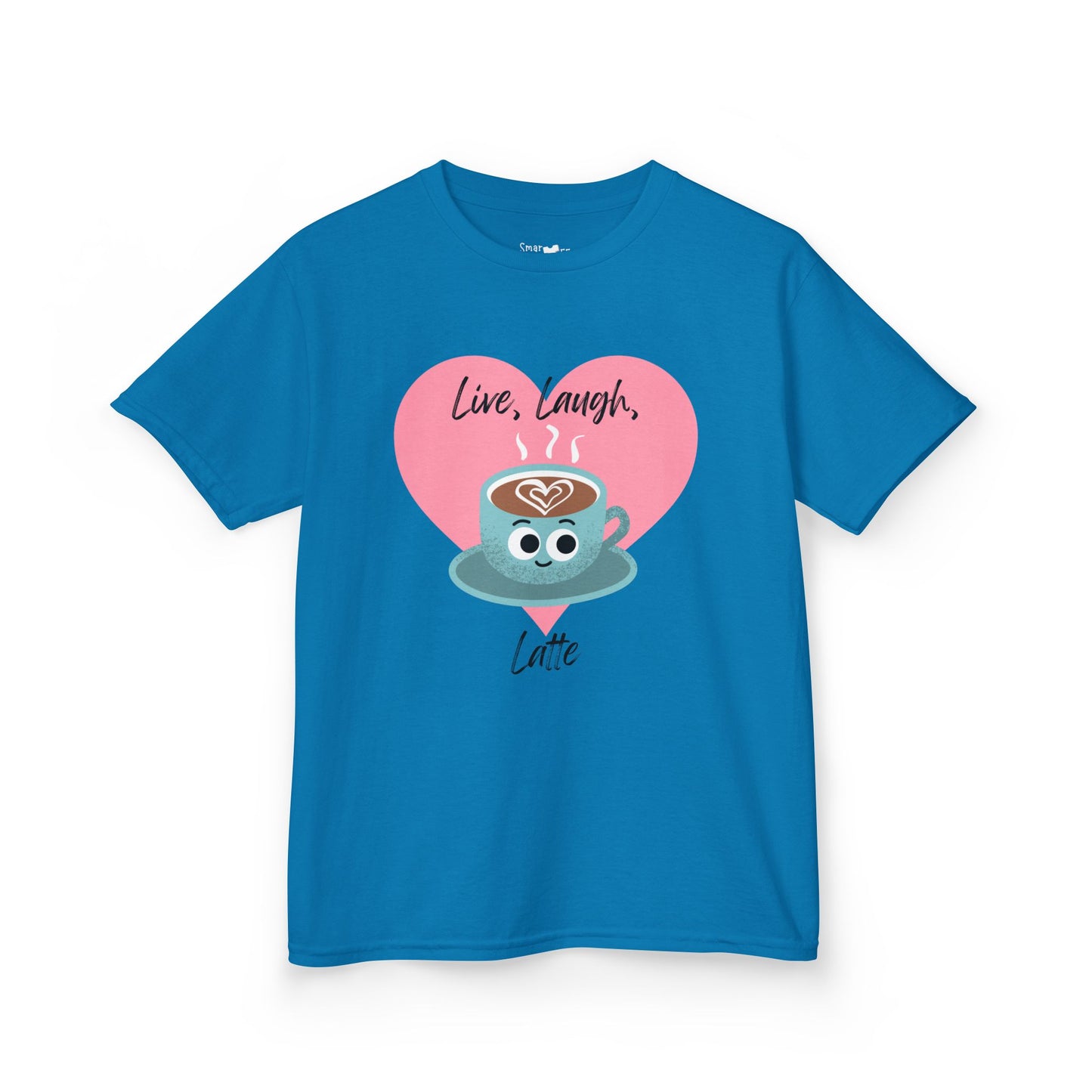 Cute Latte Kids Tee, Kids Cotton Shirt, Coffee Lover Shirt, Live Laugh Love Tee, Fun Gift for Kids