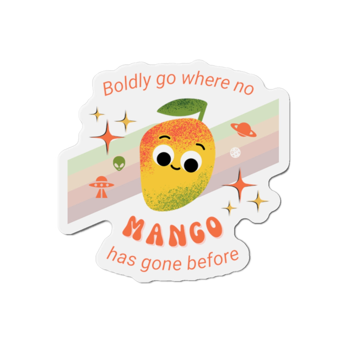 Mango Die-Cut Magnets, Fun Kitchen Decor, Cute Gift for Fruit Lovers, Quirky Refrigerator Magnets, Playful Home Accents