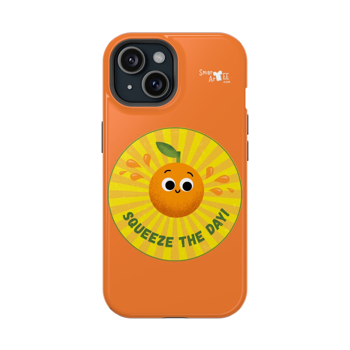 Orange Squeeze Impact-Resistant Case | Fun Phone Cover for Daily Motivation, Gift for Friends, Cute Phone Accessory, Squeeze the Day!