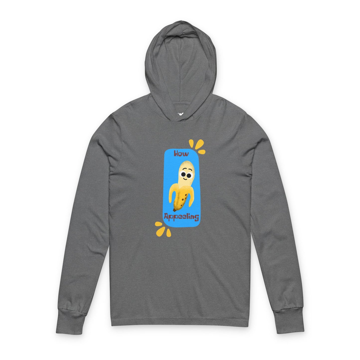 Funny Unisex Hooded Long Sleeve Shirt, Cool Graphic Pullover, Casual Wear, Gift for Friends, Lightweight Layering, Beach Day Outfit