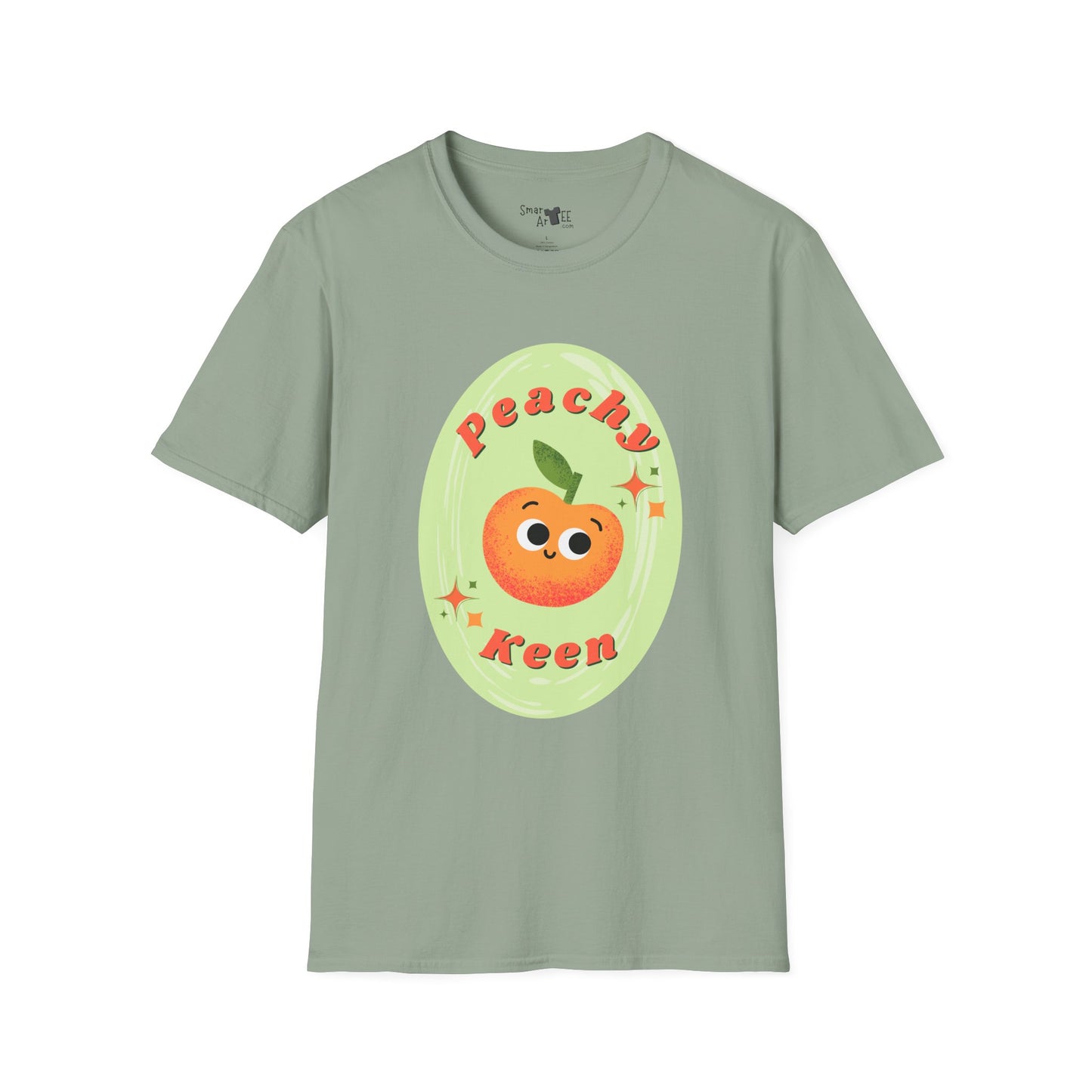 Peachy Keen Unisex Softstyle T-Shirt | Cute Fruit Tee | Fun Summer Apparel | Gift for Friends | Casual Outfit