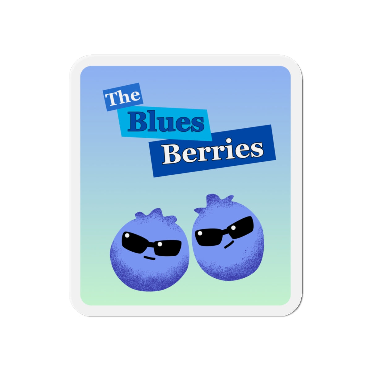 Cool Blues Berries Die-Cut Magnets, Fun Kitchen Decor, Refrigerator Art, Gifts for Friends, Berry Lovers, Quirky Home Accessories