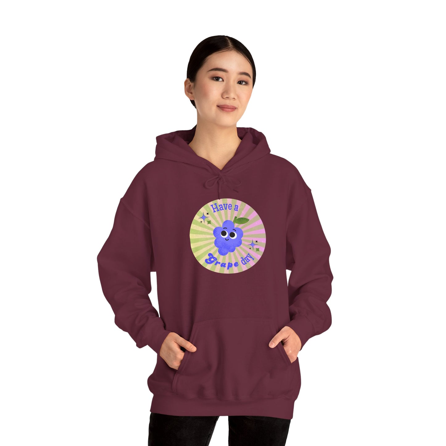 Cheerful Graphic Hoodie, Fun Casual Wear, Gift for Friends, Birthday, Cozy Apparel, Everyday Comfort