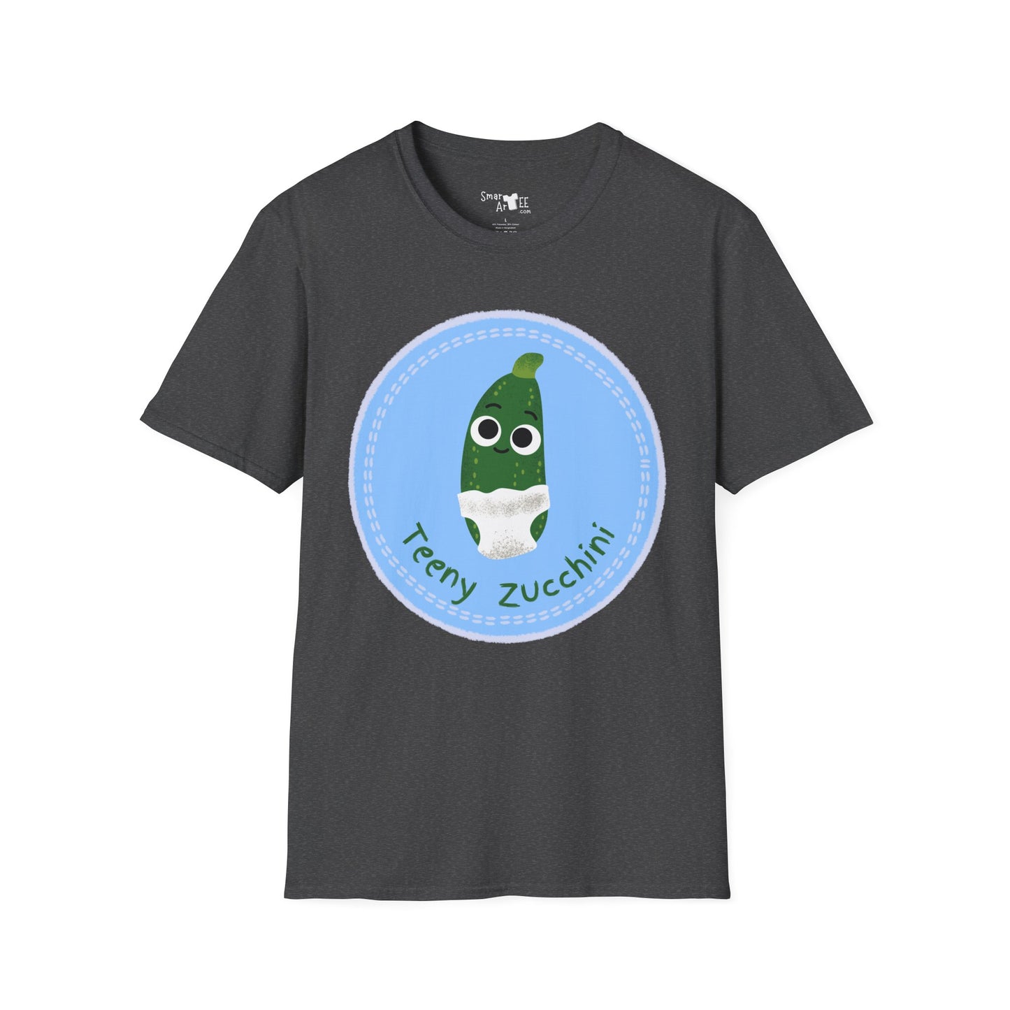 Cute Teeny Zucchini Unisex T-Shirt, Whimsical Veggie Pun Tee, Funny Gift for Foodies, Kitchen Apparel, Unique Gardening Shirt