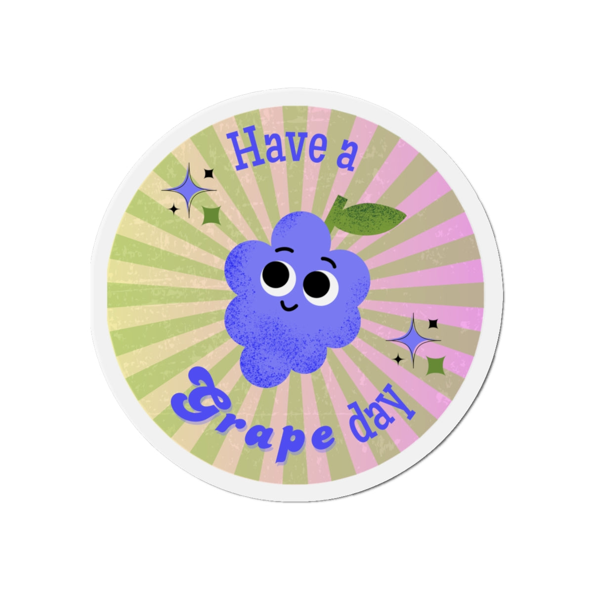 Cheerful Fruit-Themed Die-Cut Magnets - "Have a Grape Day" Design, Fun Home Decor, Gifts for Kids, Office Decor, Fridge Magnet