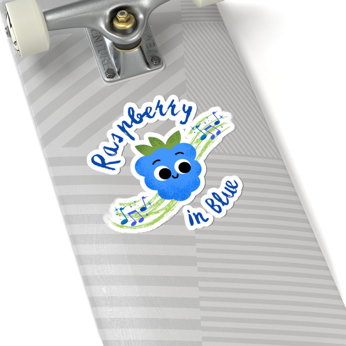 Cute Raspberry in Blue Kiss-Cut Stickers for Journals, Laptops, Water Bottles, Scrapbooking, Gifts