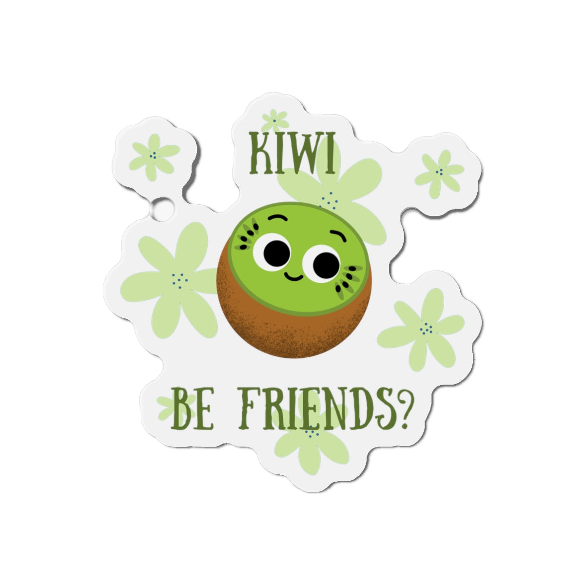 Cute Kiwi Die-Cut Magnets, Whimsical Fridge Decor, Friendship Gifts, Fun Kitchen Accessories, Kid-Friendly Magnets