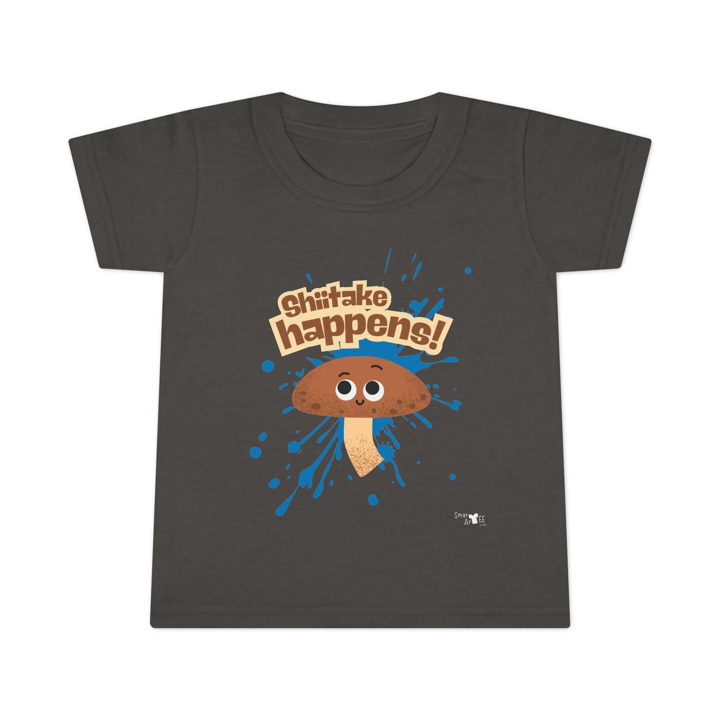 Whimsical Toddler Shirt - 'Shiitake Happens!' Fun Gift for Little Ones, Cute Kids Apparel, Playful Birthday Shirt