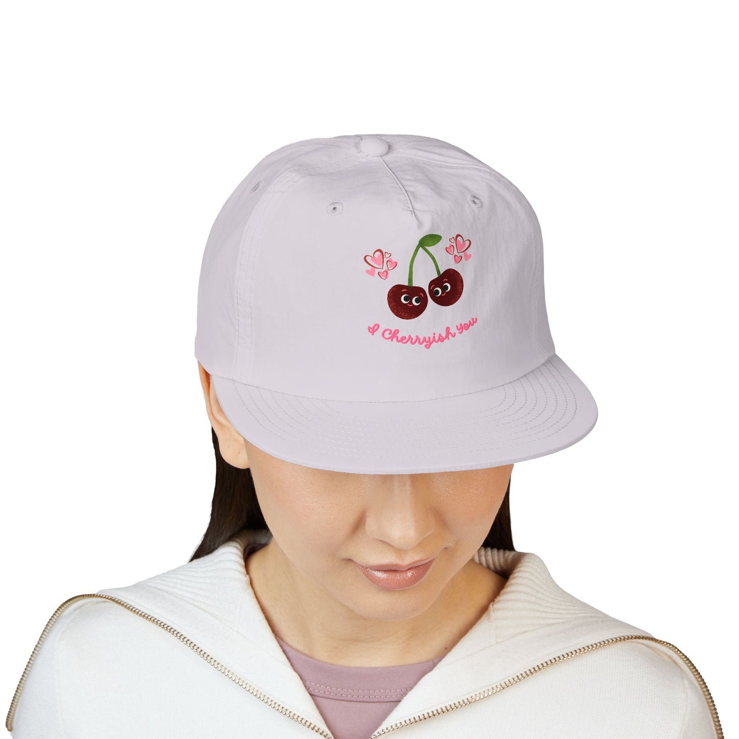 Charming Cherry Surf Cap – Perfect for Summer, Beach Days Hat, Outdoor Adventures, Gift for Surf Lovers, Adjustable Snapback Hat
