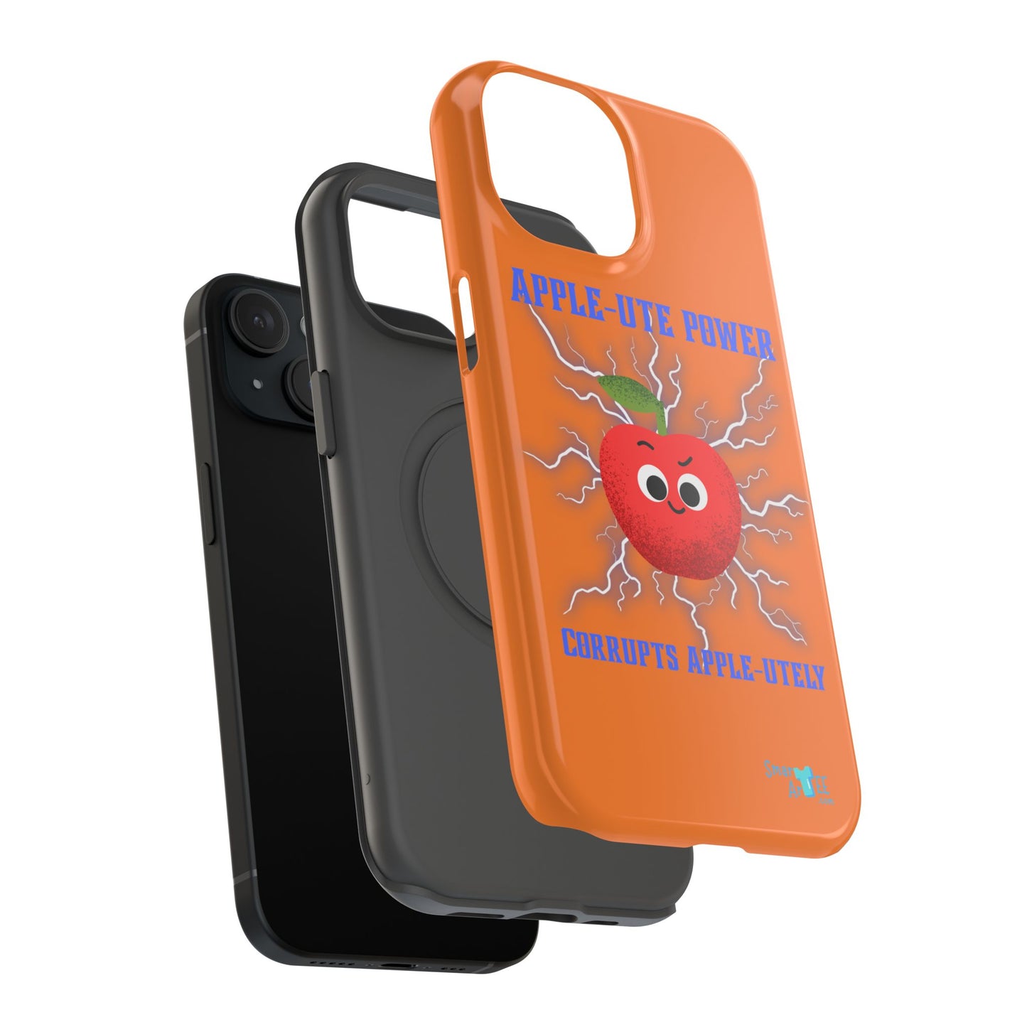 Impact-Resistant Phone Case with Apple Power Design, Cute Phone Protector, Funky Gift for Teens, Fun Accessory, Vibrant Tech Case