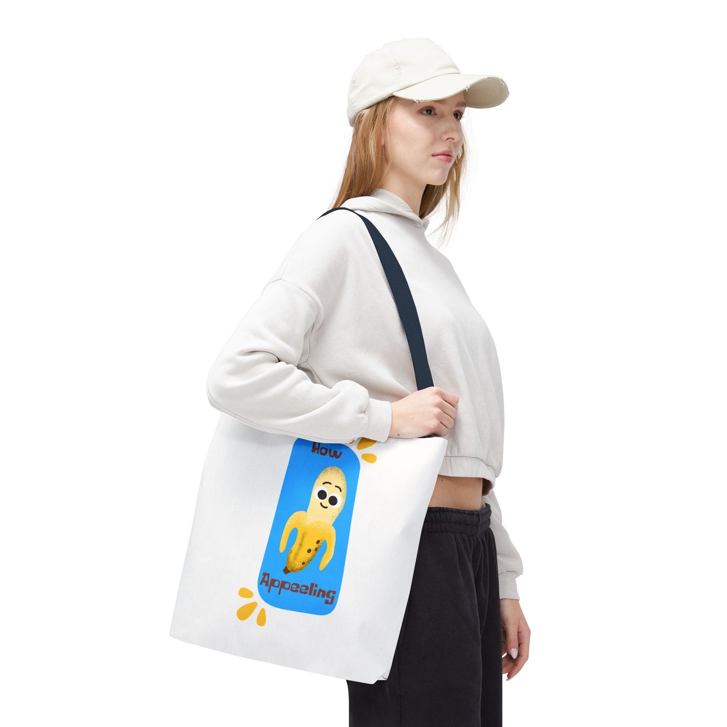 Fun Banana Tote Bag, Cute Shopping Bag, Novelty Bag, Gift for Fruit Lovers, How Appealing Bag, Eco-Friendly Tote