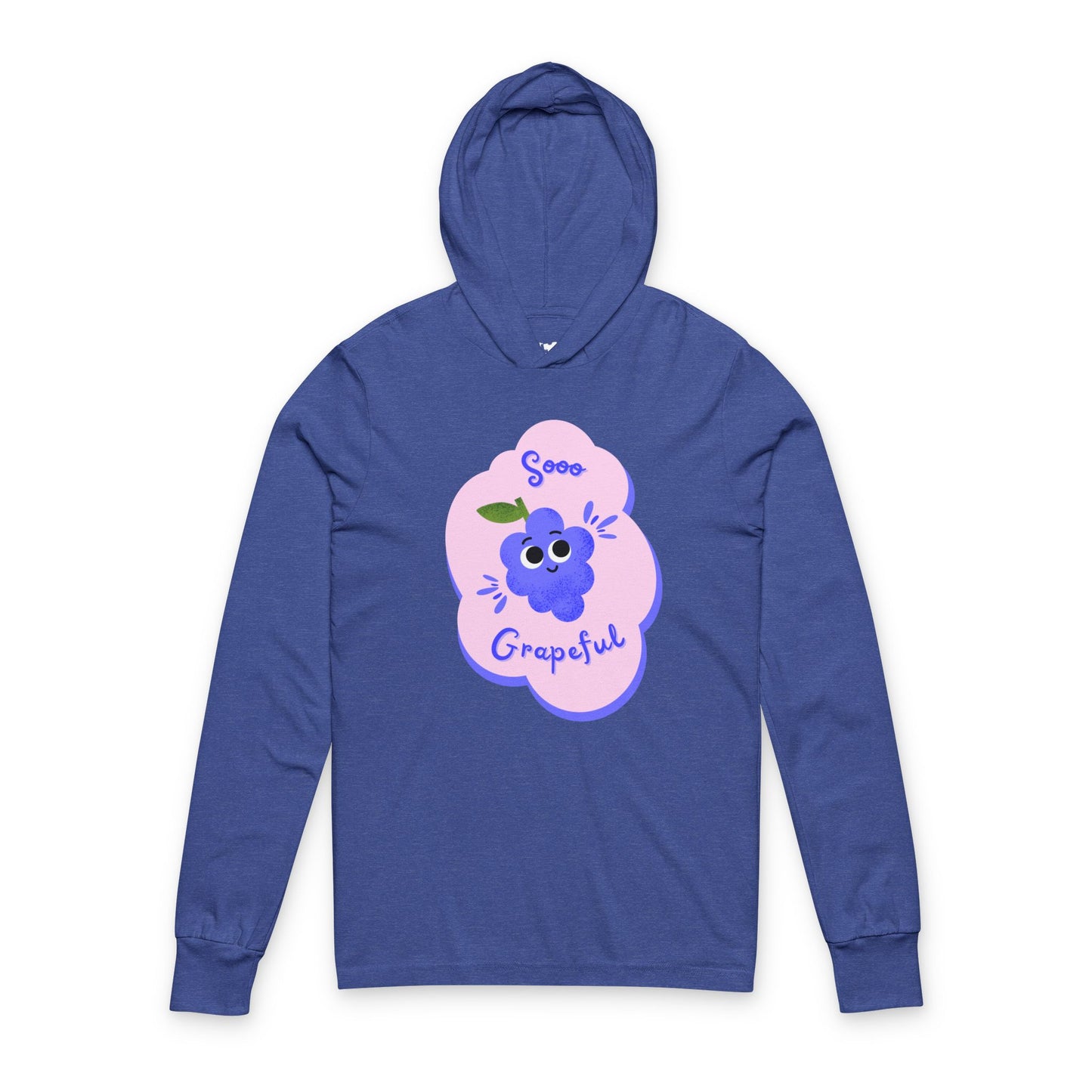 Grateful Unisex Hooded Long Sleeve Shirt, Cozy Gift for Friends, Motivational Apparel, Everyday Comfort Wear, Casual Layering Top