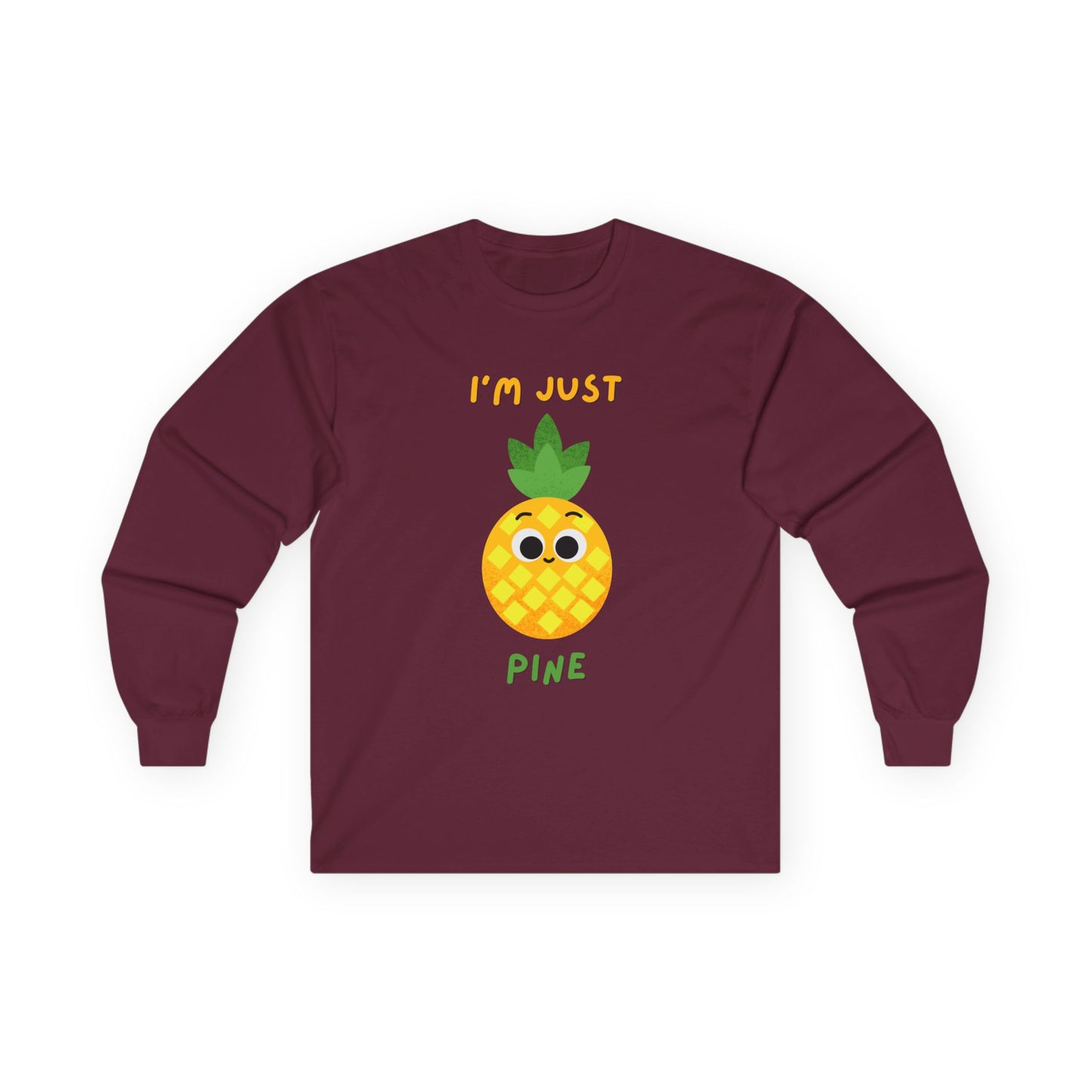 Cute Pineapple Long Sleeve Tees, Funny Shirt, Summer Fashion, Gift for Fruit Lovers, Tropical Vibes, Unisex Apparel