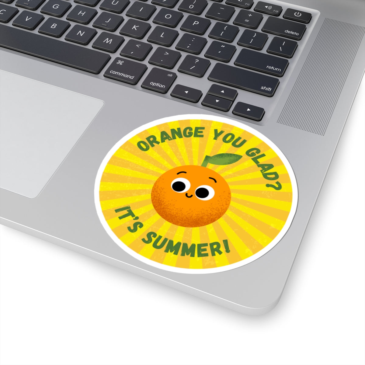 Cute Summer Orange Stickers, Fun Sunflower Design, Laptop, Water Bottle, Journals, Kids Decor, Summer Vibes