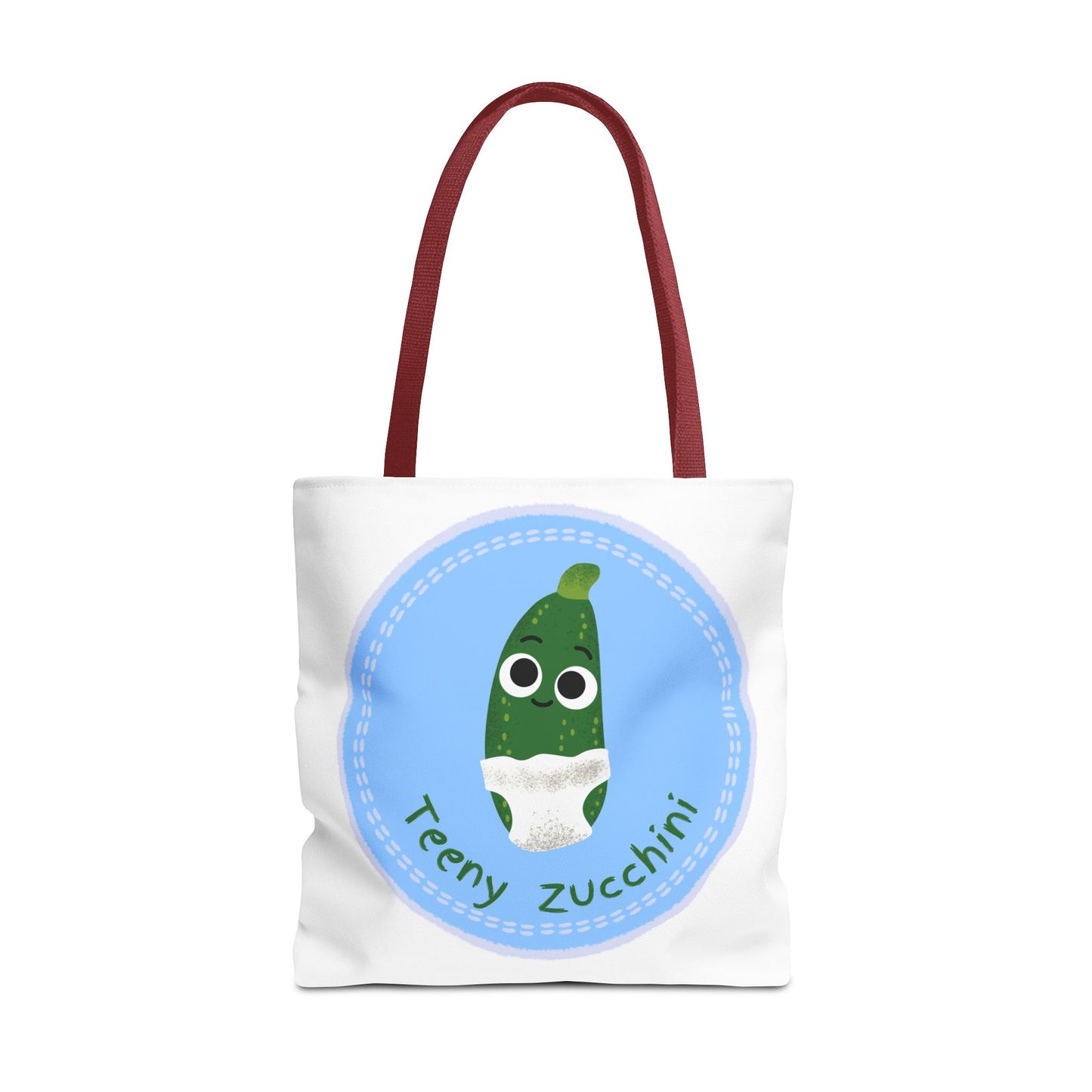 Cute Teeny Zucchini Tote Bag, Eco-Friendly Shopping Bag, Reusable Grocery Tote, Fun Gift for Veggie Lovers, Everyday Carryall
