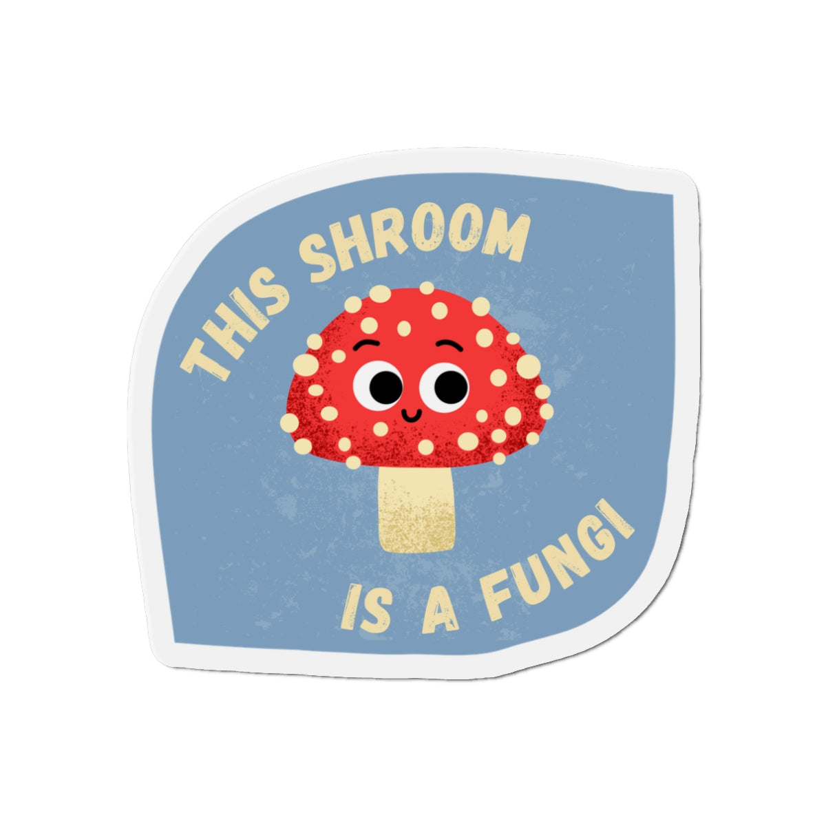 Whimsical Mushroom Die-Cut Magnet, Cute Kitchen Decor, Fun Gift for Kids, Nature Lover Refrigerator Magnet, Playful Office Accessory