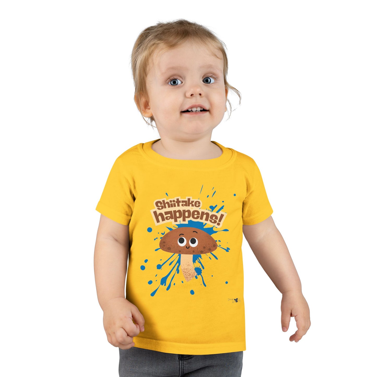 Whimsical Toddler Shirt - 'Shiitake Happens!' Fun Gift for Little Ones, Cute Kids Apparel, Playful Birthday Shirt