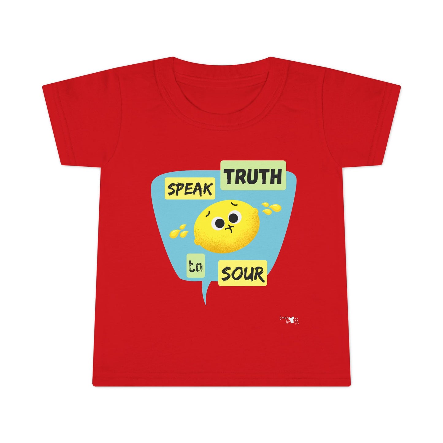 Adorable Toddler Shirt - 'Speak Truth to Sour' Graphic Pun Tee, Cute Kids Gift, Birthday Outfit, Playtime Apparel, Funny Kids Shirt