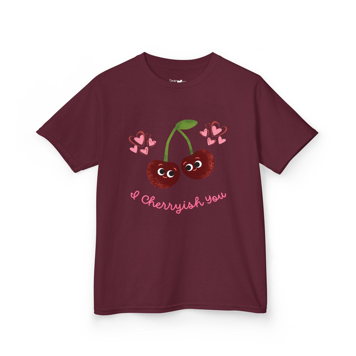 Cute Kids Cherry Shirt: I Cherish You Funny Pun Tee, Valentine's Gift, Birthday Outfit, Playful Everyday Wear, Soft Cotton Tee