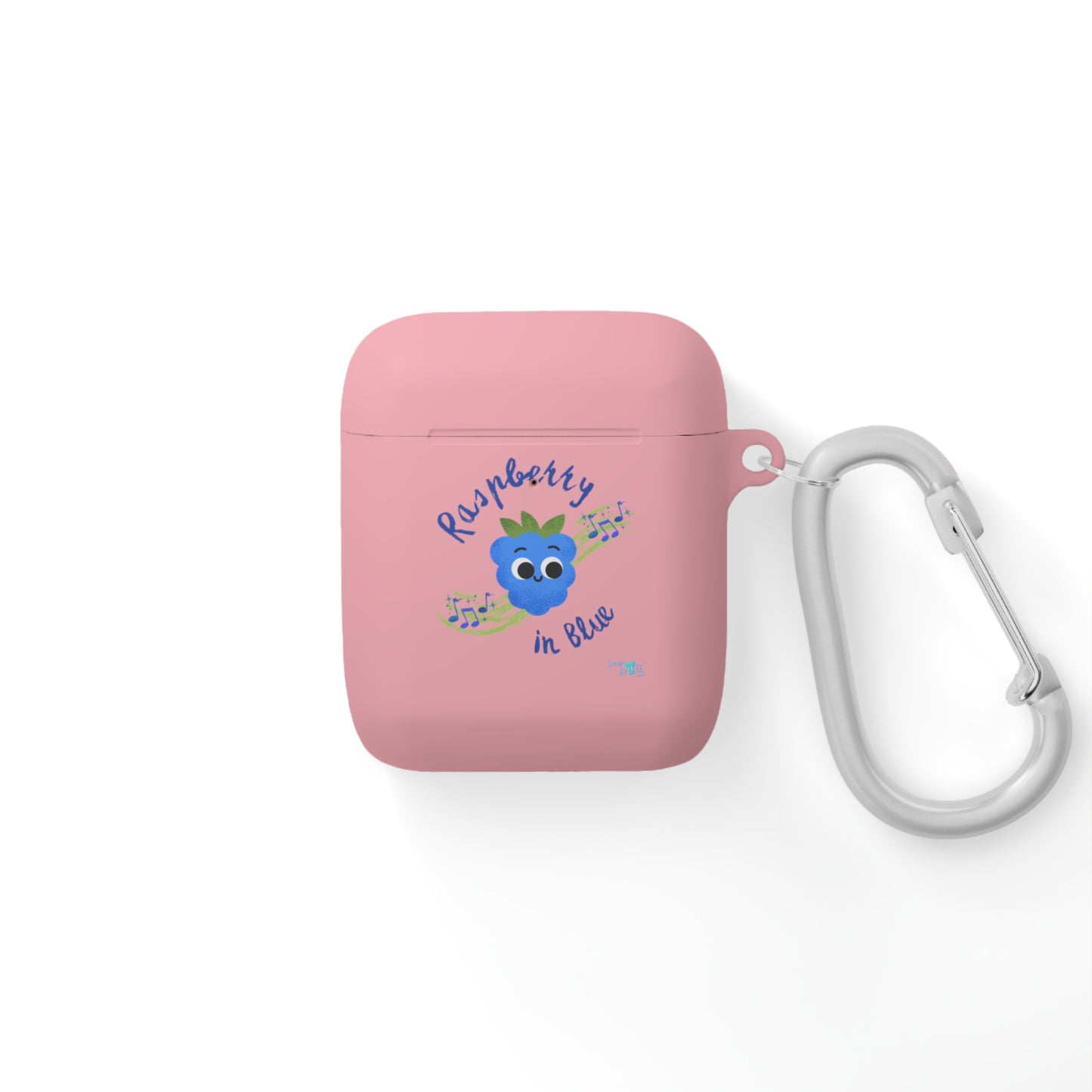 Cute AirPods Case, Raspberry in Blue Design, AirPods Cover, Fun Tech Gifts, Personalized Accessories, Gift for Her