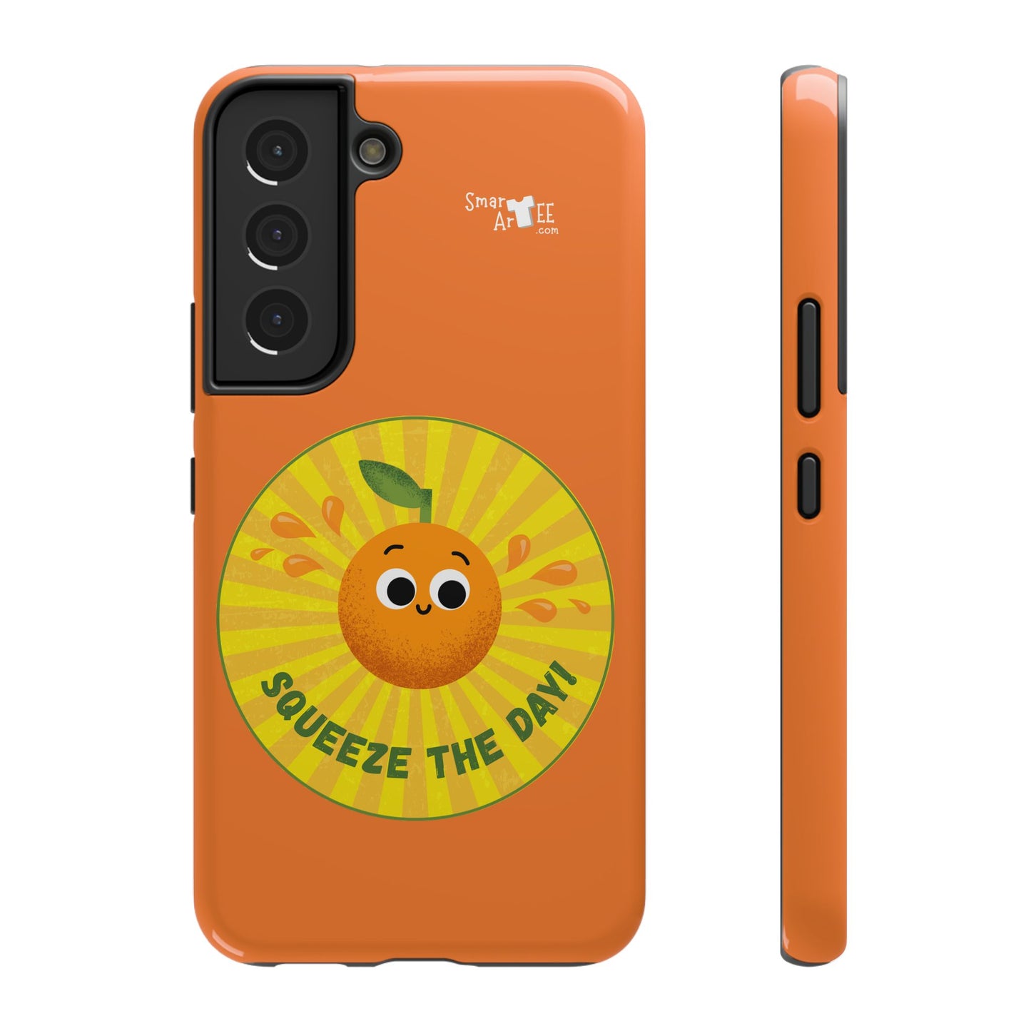 Orange Squeeze Impact-Resistant Case | Fun Phone Cover for Daily Motivation, Gift for Friends, Cute Phone Accessory, Squeeze the Day!