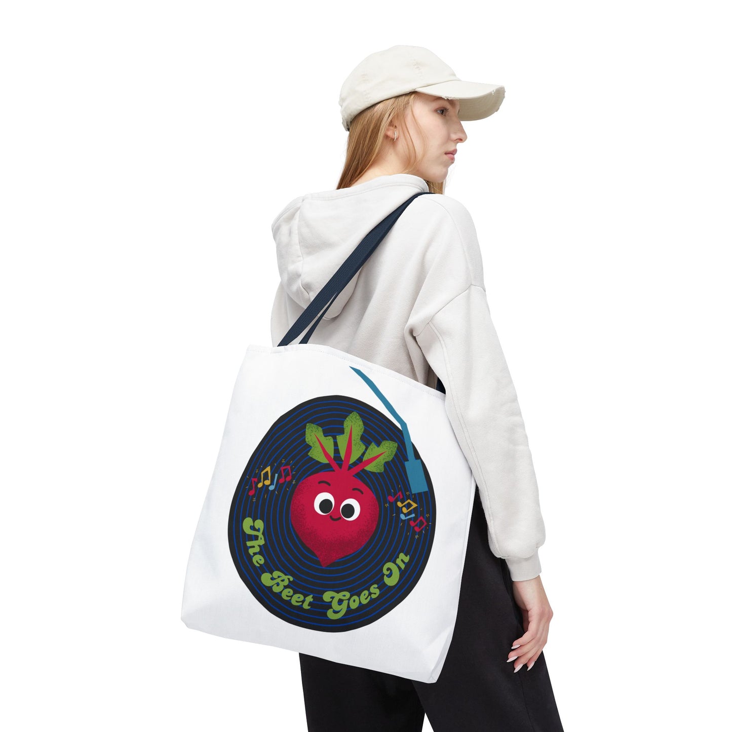 Musical Beet Tote Bag - Stylish Eco-Friendly Shopper, Fun Gift for Veggie Lovers, Perfect for Grocery Runs, Festivals, and Birthdays