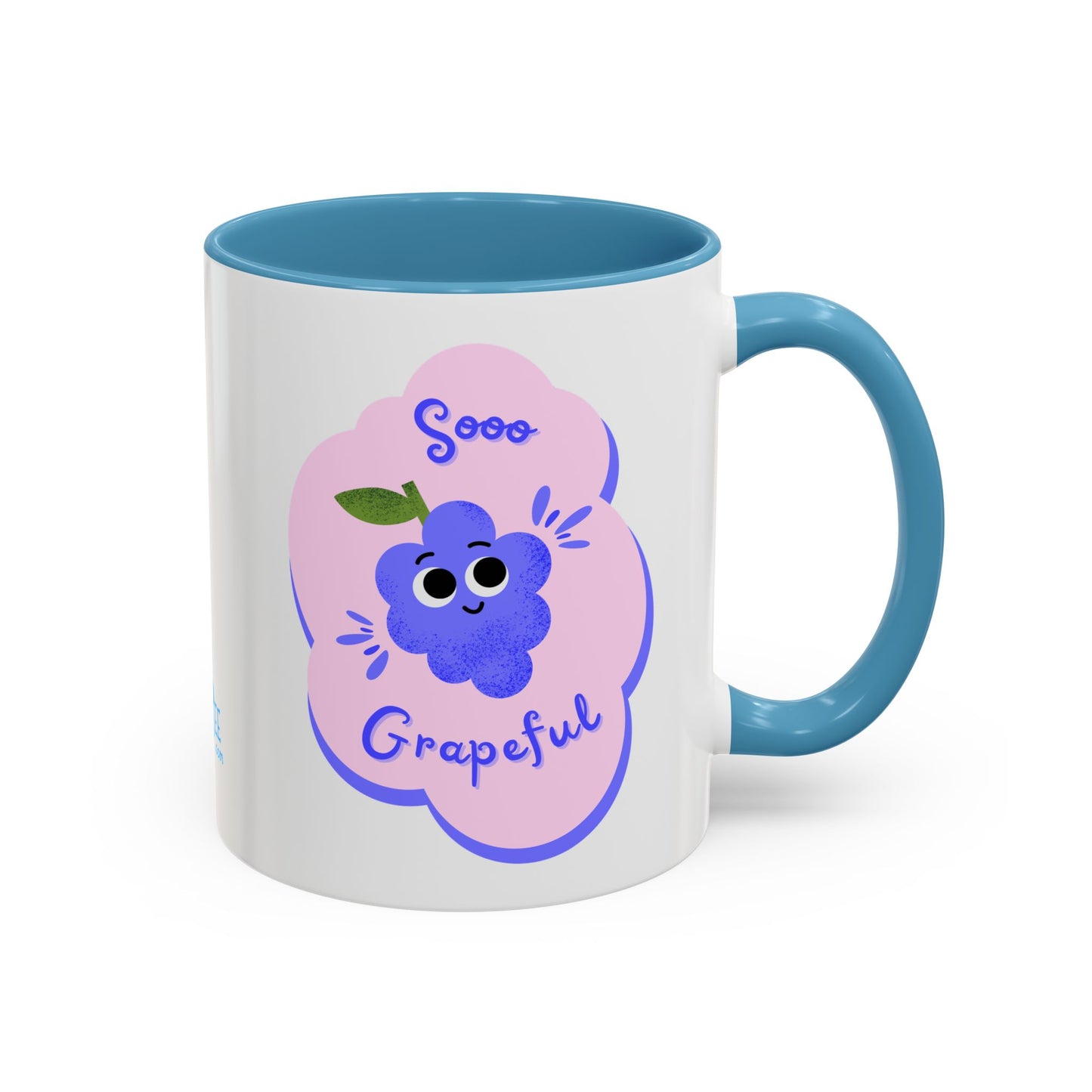 Soo Grapeful Coffee Mug, Funny Cartoon Mug, Cute Ceramic Mug, Gift for Coffee Lovers, Birthday Mug, Colorful Accent Mug