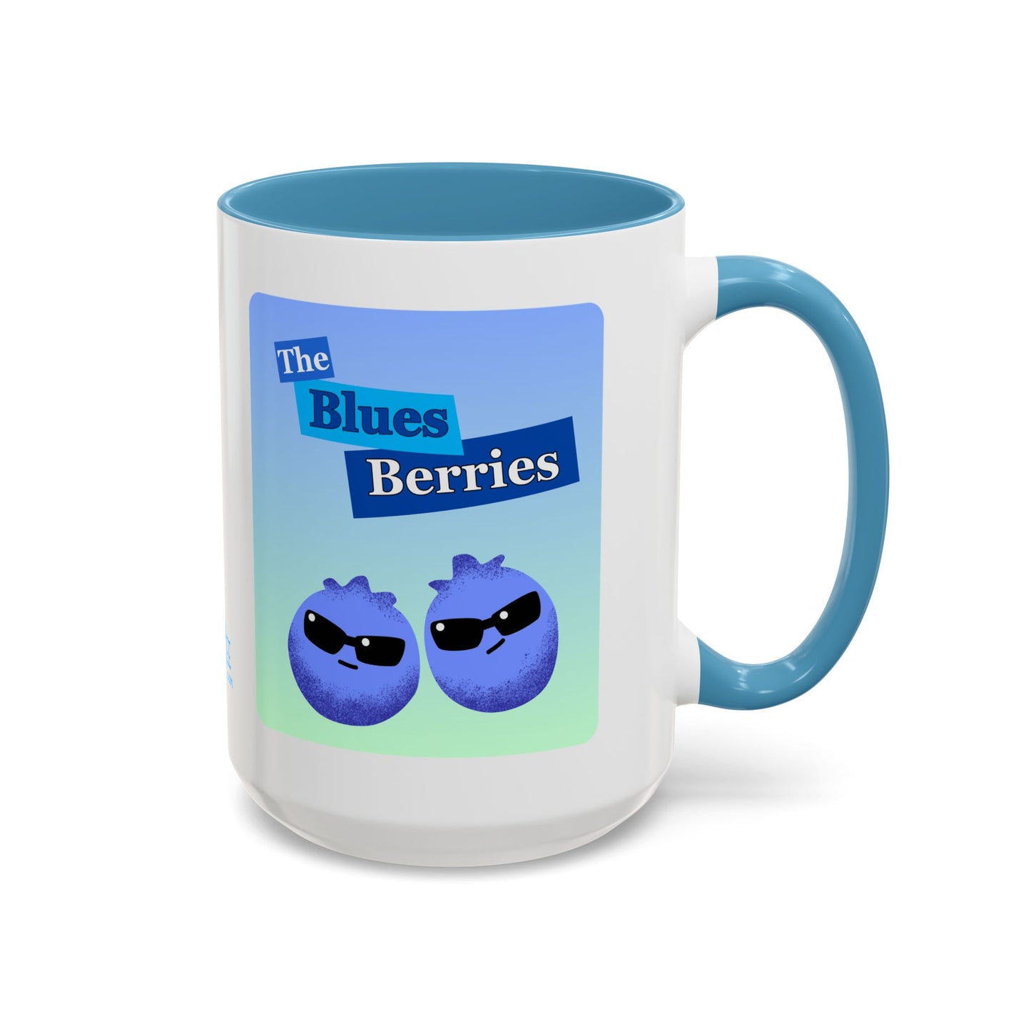 Cool Blueberries Accent Coffee Mug | Fun Gift for Coffee Lovers, Unique Kitchen Decor, Berry Lover's Gift