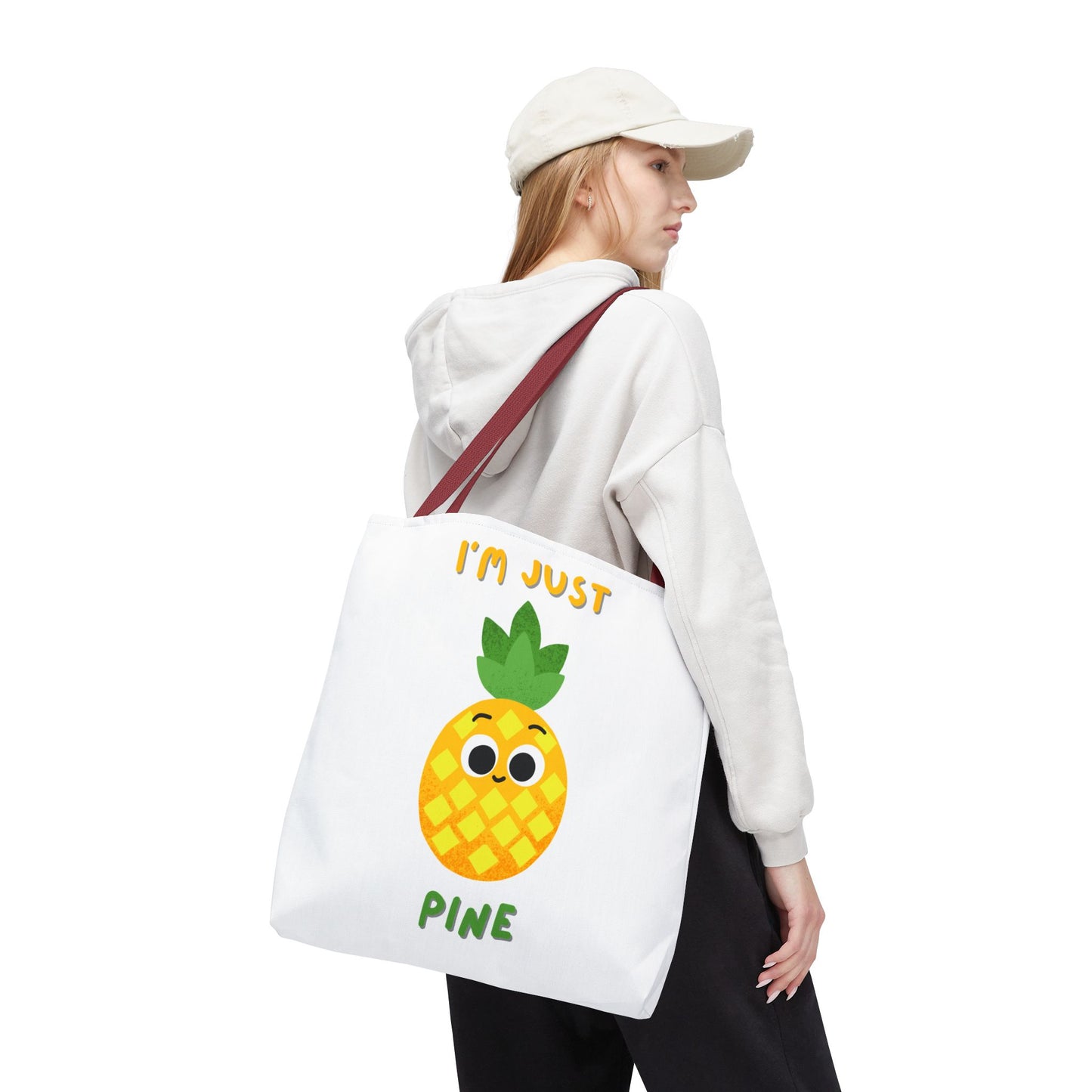 Cute Pineapple Tote Bag, Fun Shopper Bag, Beach Bag, Eco-Friendly Tote, Gift for Fruit Lovers, Summer Accessory