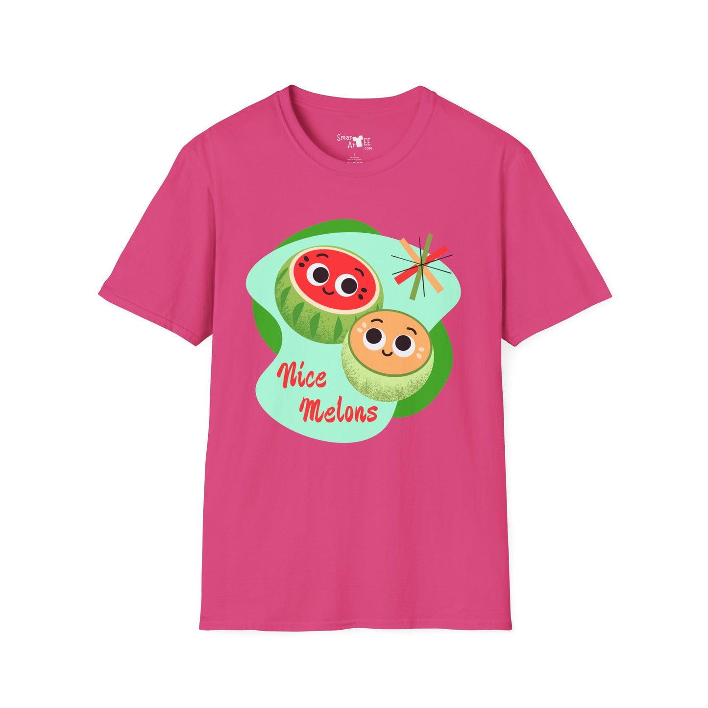Cute & Fun 'Nice Melons' Unisex Softstyle T-Shirt - Perfect for Summer Vibes & Fruit Lovers, Great Gift Idea
