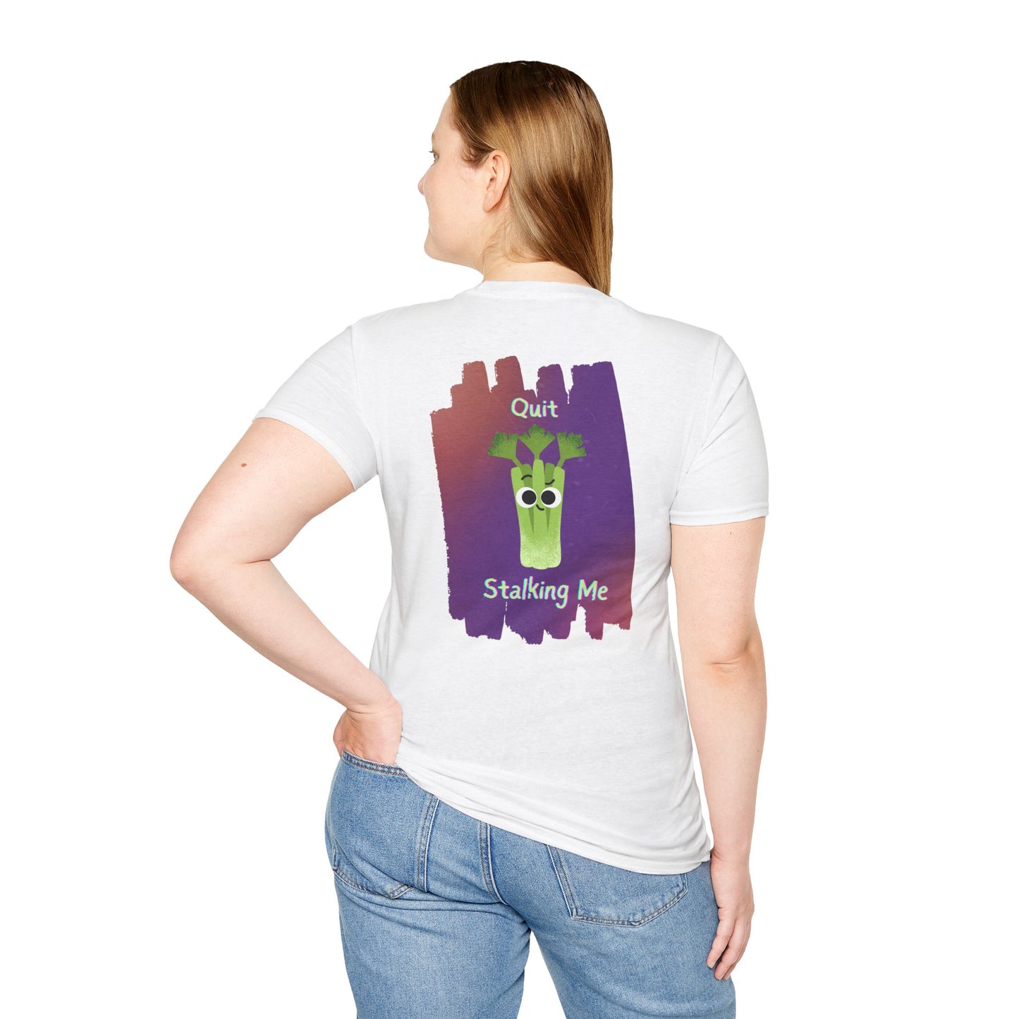 Quit Stalking Me - Unisex T-Shirt, Funny Vegetable Pun T-Shirt, Great Gift Idea, Back To School, Summer Fun