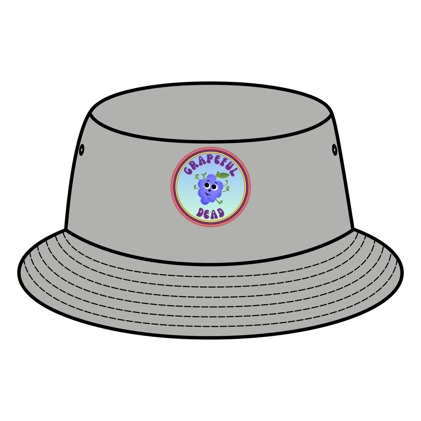 Grateful Dead Fruit Pun Bucket Hat, Summer Festival Hats, Vintage Style Sun Hat, Trendy Music Festival Accessory, Fun Beach Hat