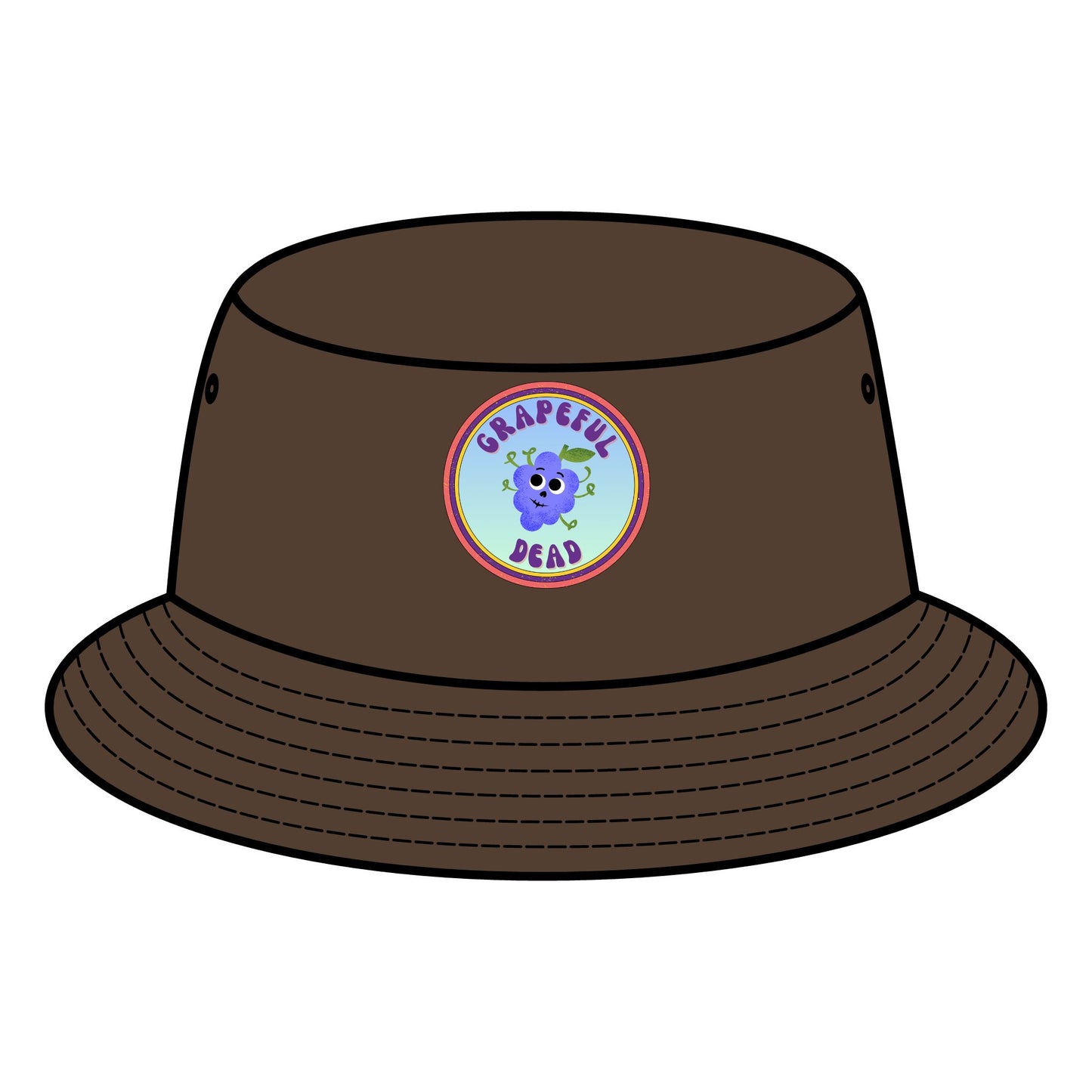 Grateful Dead Fruit Pun Bucket Hat, Summer Festival Hats, Vintage Style Sun Hat, Trendy Music Festival Accessory, Fun Beach Hat