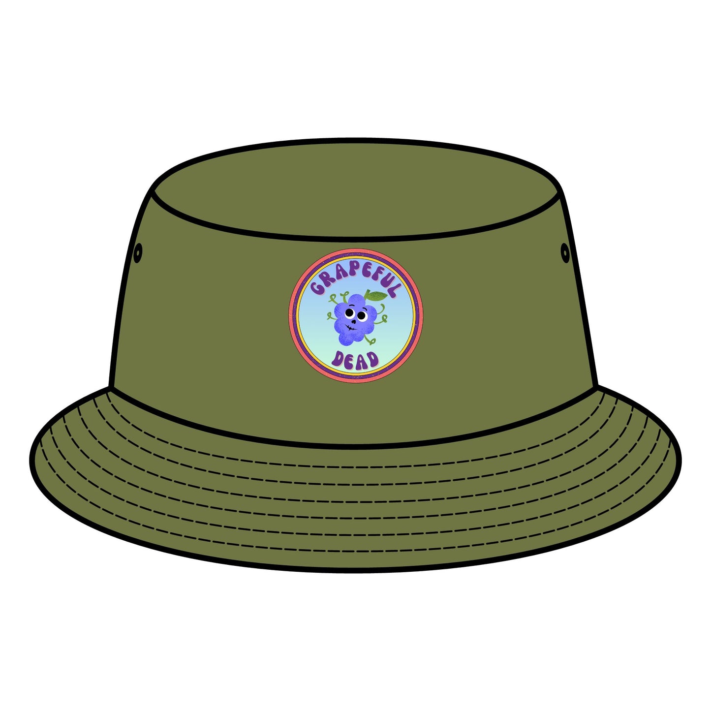 Grateful Dead Fruit Pun Bucket Hat, Summer Festival Hats, Vintage Style Sun Hat, Trendy Music Festival Accessory, Fun Beach Hat