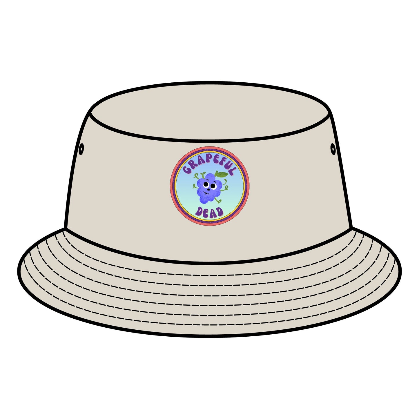 Grateful Dead Fruit Pun Bucket Hat, Summer Festival Hats, Vintage Style Sun Hat, Trendy Music Festival Accessory, Fun Beach Hat