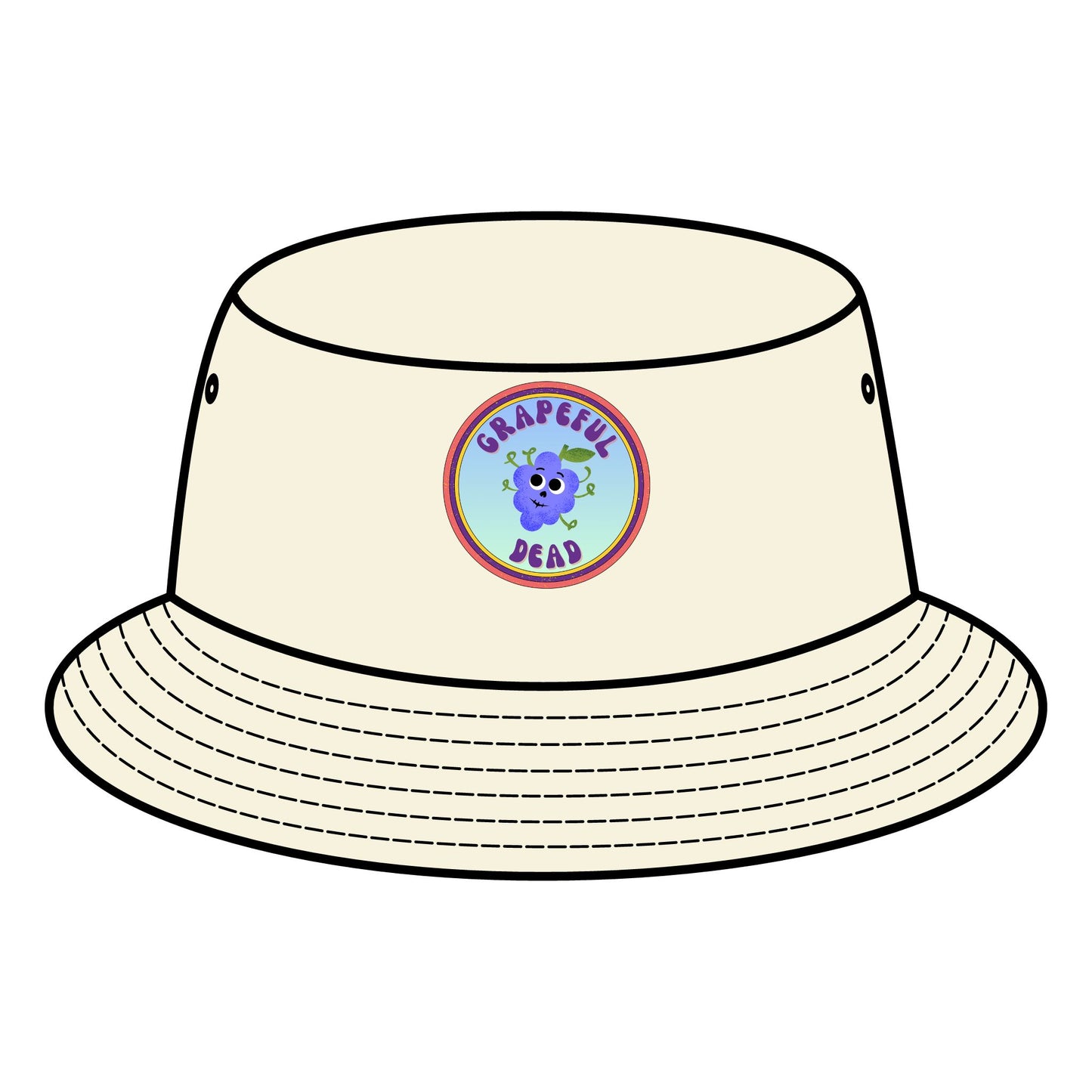 Grateful Dead Fruit Pun Bucket Hat, Summer Festival Hats, Vintage Style Sun Hat, Trendy Music Festival Accessory, Fun Beach Hat