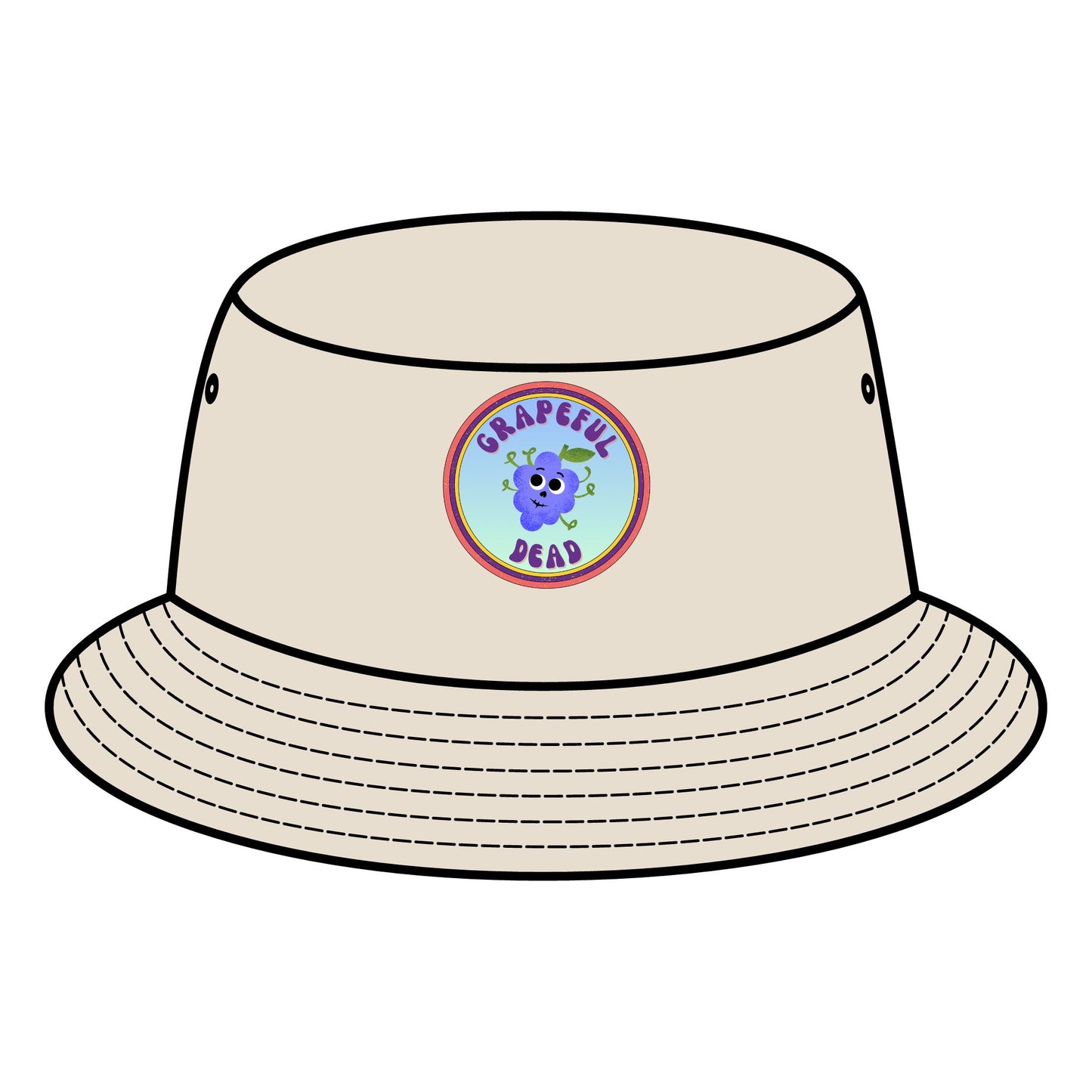 Grateful Dead Fruit Pun Bucket Hat, Summer Festival Hats, Vintage Style Sun Hat, Trendy Music Festival Accessory, Fun Beach Hat