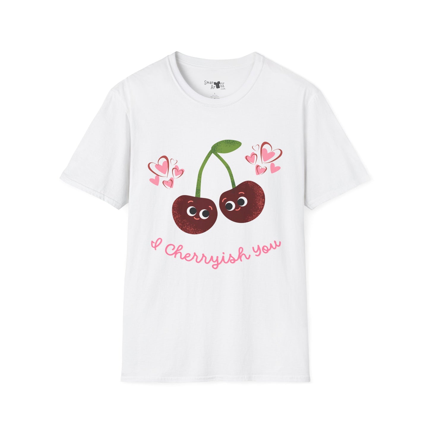 Cute Cherry Love T-Shirt, Valentine's Day Gift, Couple's Shirt, Fun Summer Casual Wear, Cute Graphic T-Shirt