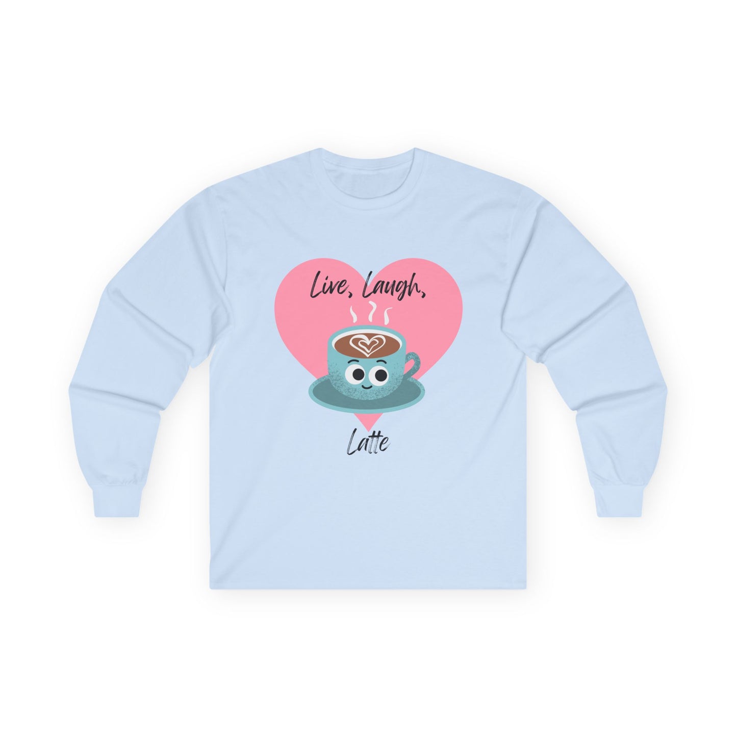 Cute Coffee Lover Long Sleeve Tees, Funny Latte Shirt, Gift for Baristas, Coffee Addict Apparel, Cozy Morning Vibe