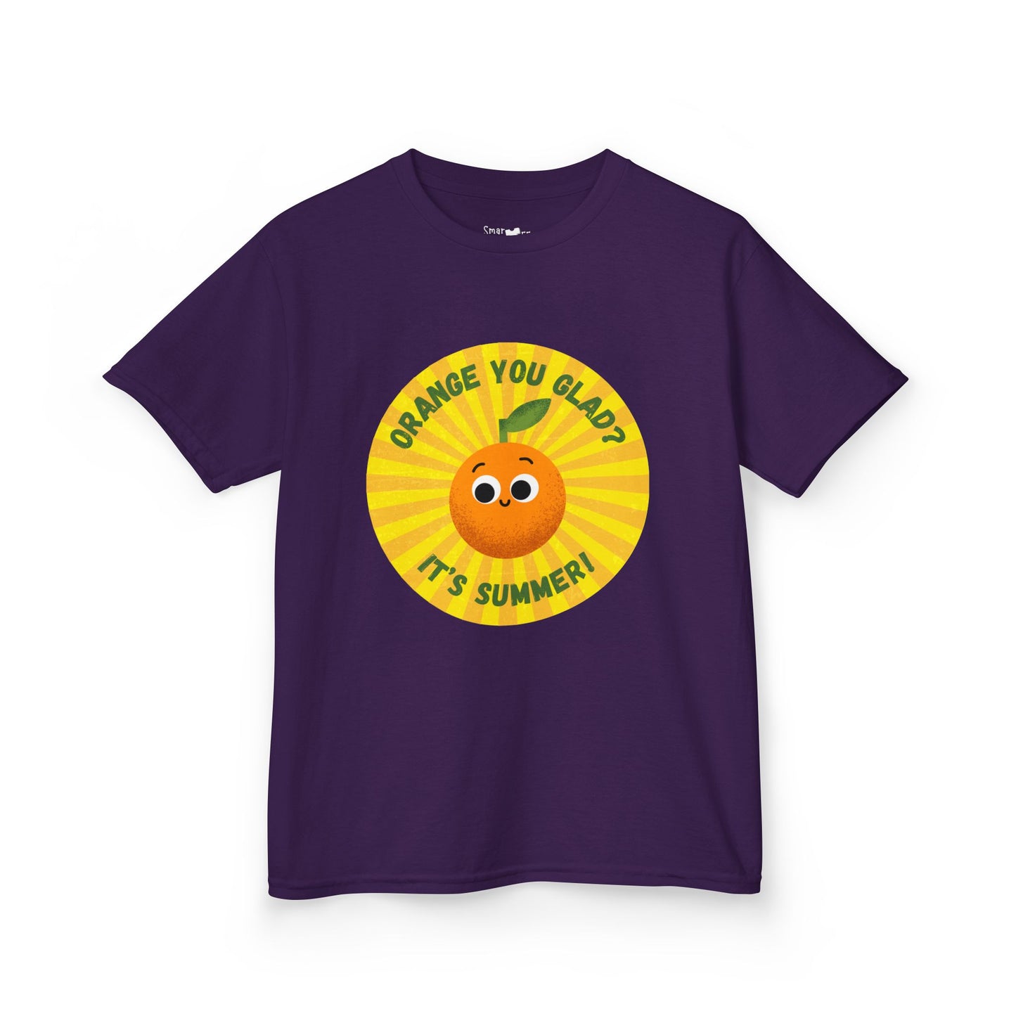 Kids Summer Tee with Fun Orange Design | Cute Tees for Kids, Summer Apparel, Casual Wear, Gift for Birthdays, Seasonal Vibes