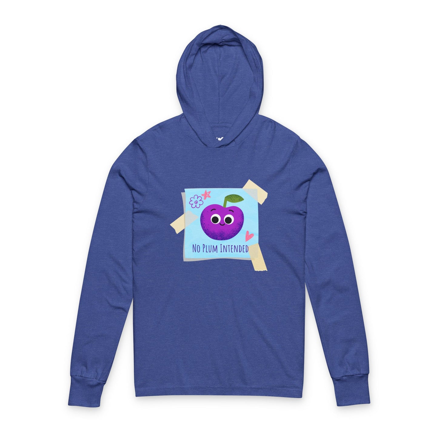 No Pun Intended Unisex Hooded Long Sleeve Shirt, Funny Fruit Pun Apparel for Any Occasion, Gifts for Birthdays, Casual Wear