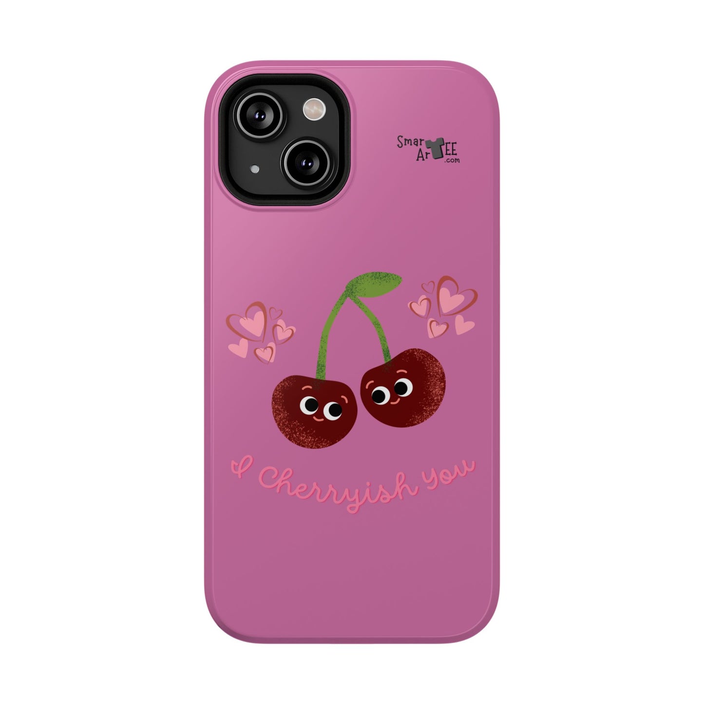Cute Cherry Impact-Resistant Phone Case, Cherry Phone Cover, Valentine's Gift, Cute Phone Accessories, Sweetheart Case, I Cherryish You