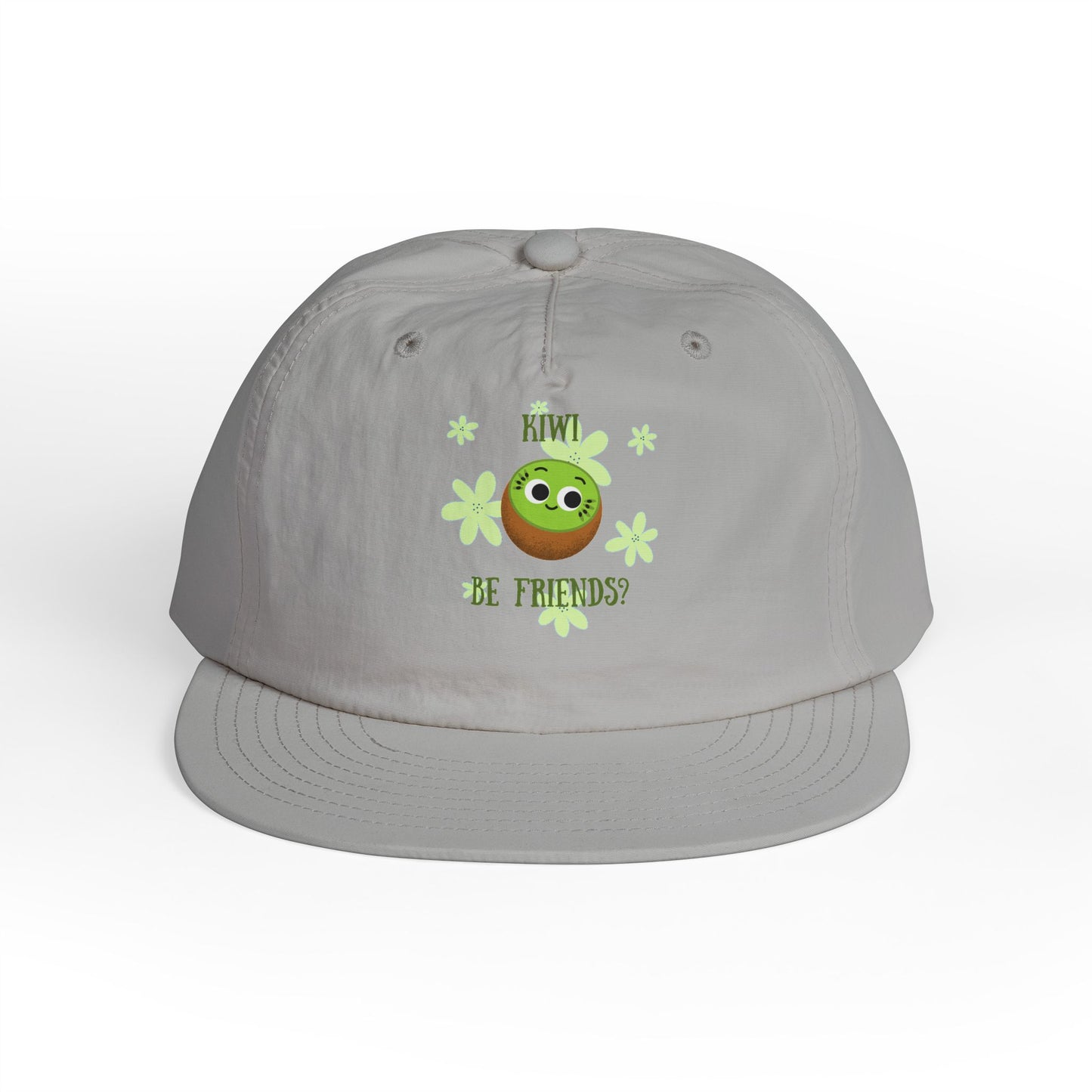 Surf Cap with Funny "Kiwi Be Friends" Design - Beach Hat, Gift for Surfers, Summer Accessory, Fun Outdoor Headwear, Vacation Style