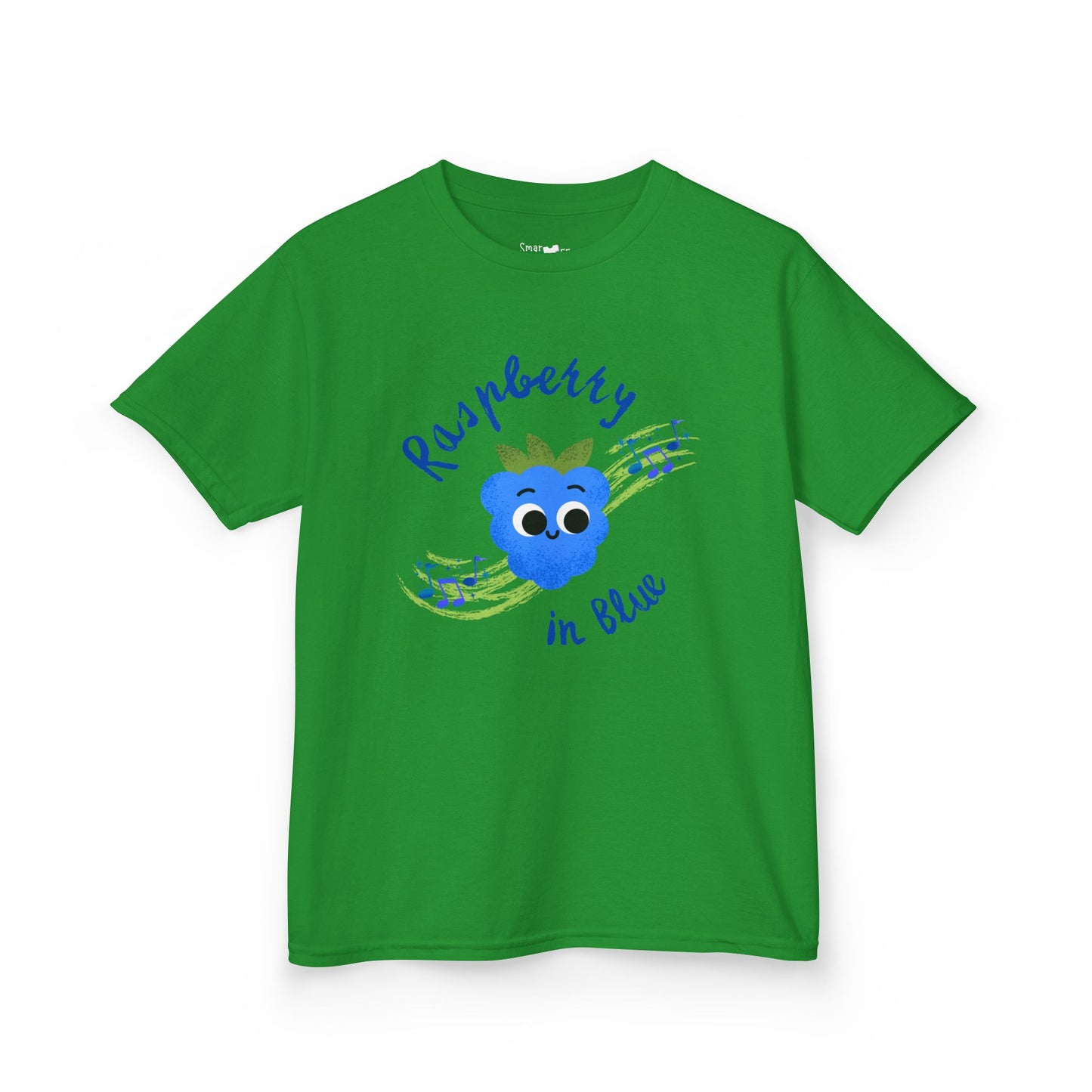 Kids 'Rhapsody in Blue' Raspberry Pun Tee, Cute Kids Shirt, Fun Gift for Children, Summer Outfit, Birthday Gift, Playdate Attire