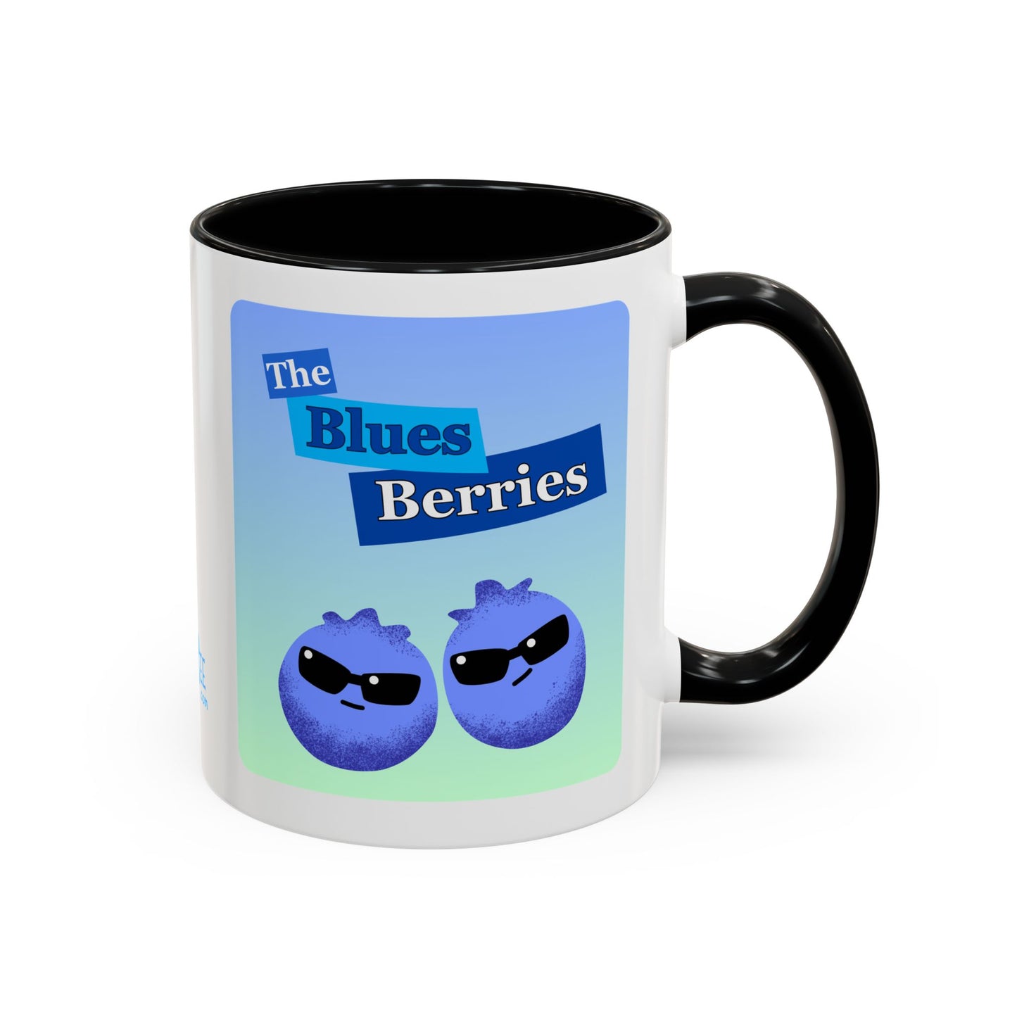 Cool Blueberries Accent Coffee Mug | Fun Gift for Coffee Lovers, Unique Kitchen Decor, Berry Lover's Gift