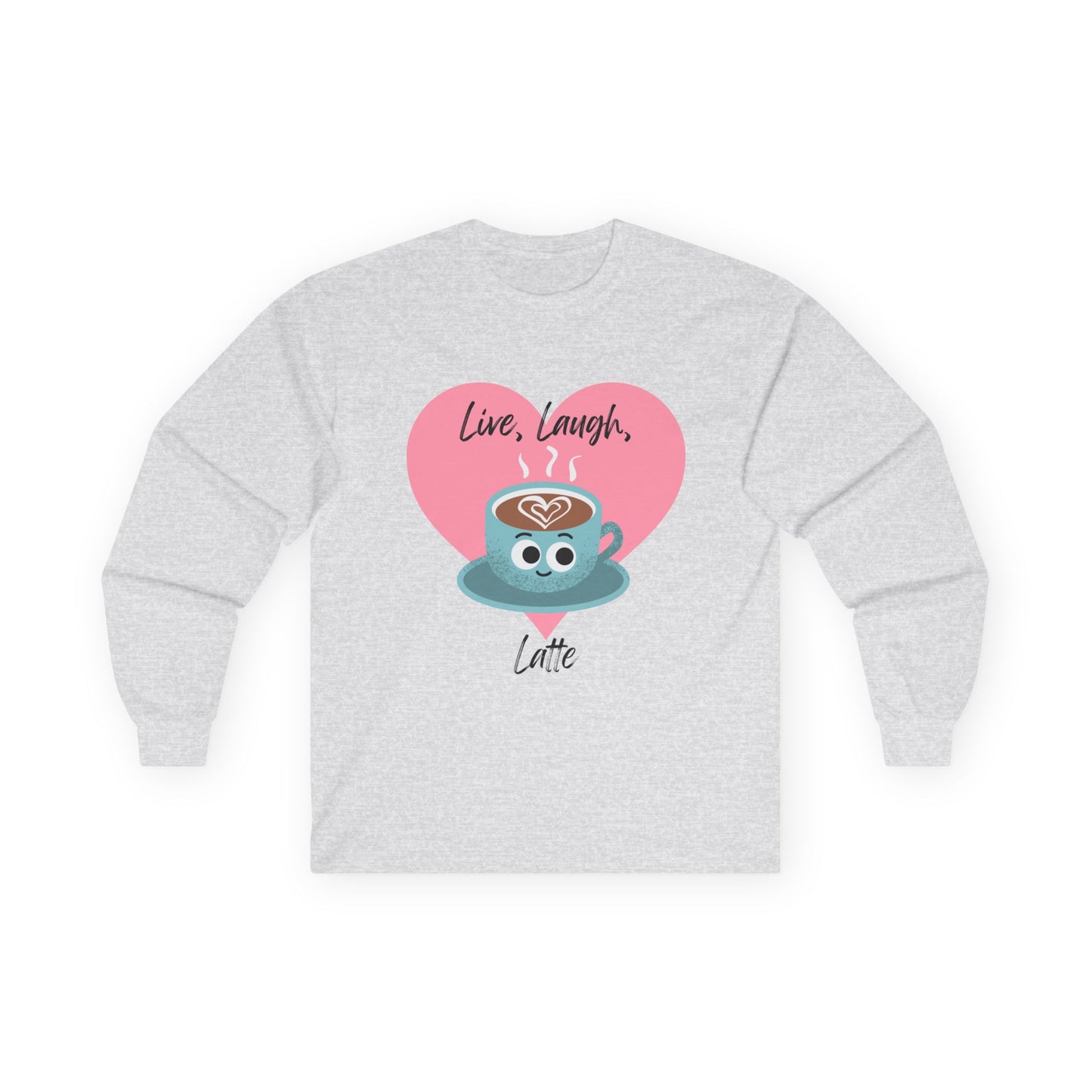 Cute Coffee Lover Long Sleeve Tees, Funny Latte Shirt, Gift for Baristas, Coffee Addict Apparel, Cozy Morning Vibe