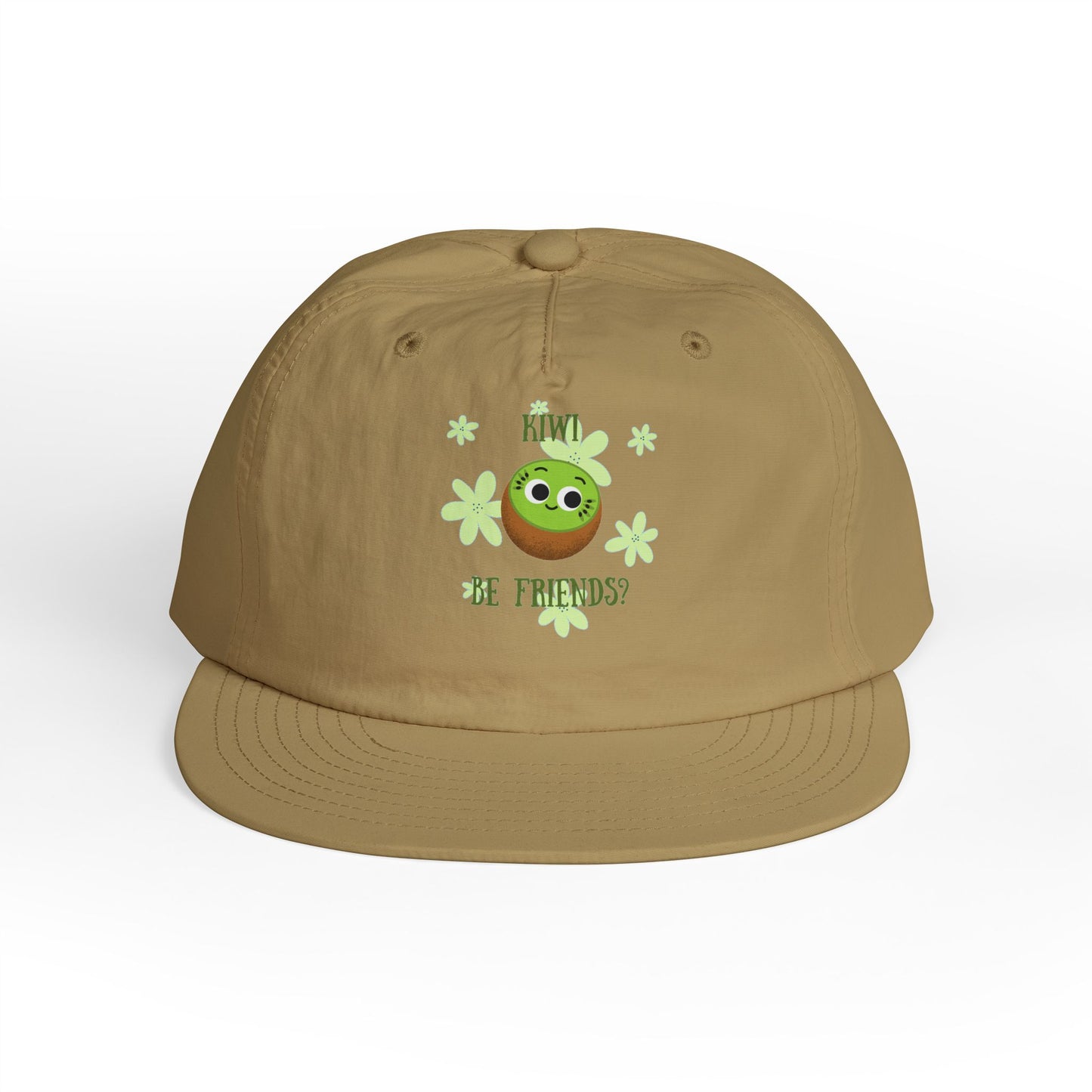 Surf Cap with Funny "Kiwi Be Friends" Design - Beach Hat, Gift for Surfers, Summer Accessory, Fun Outdoor Headwear, Vacation Style