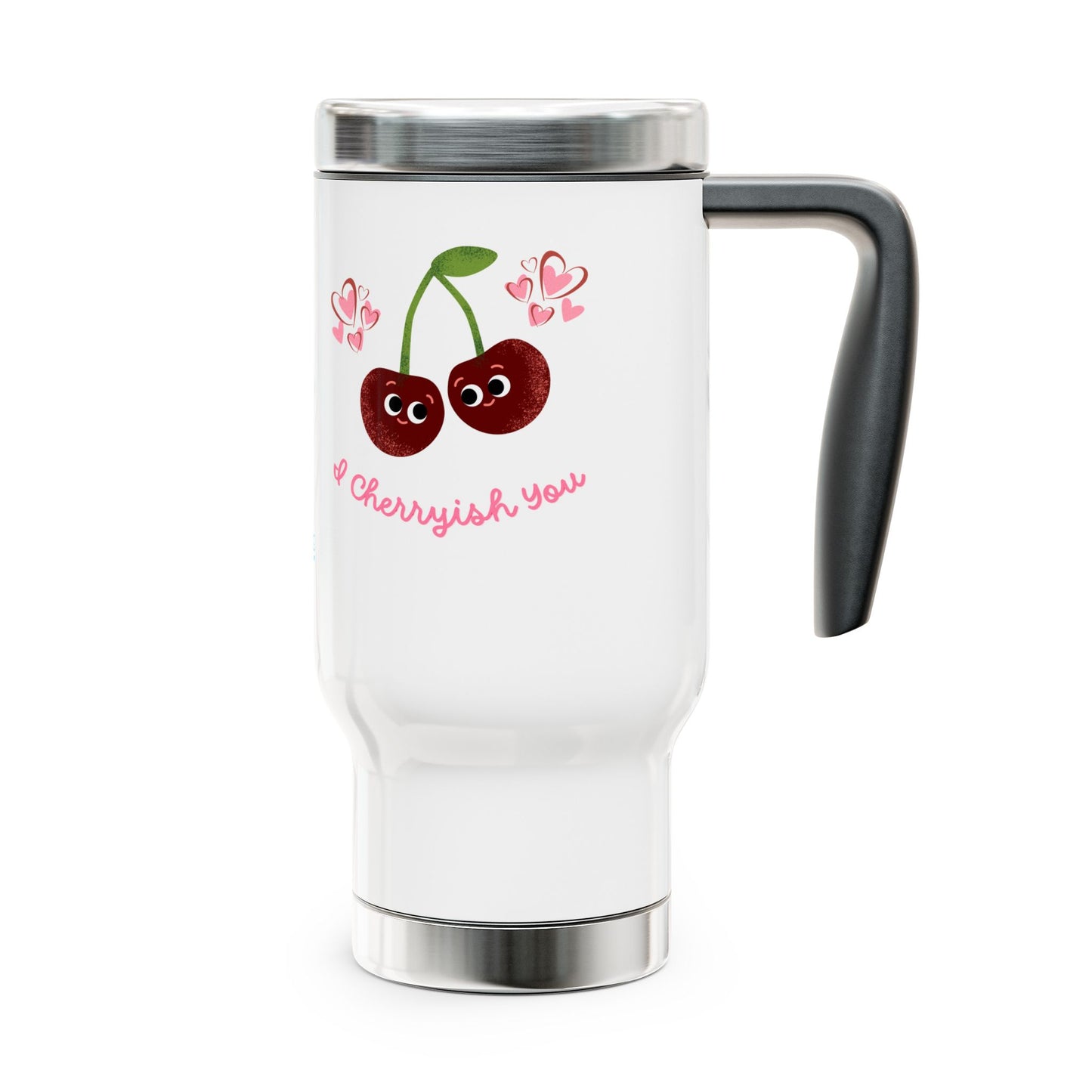 Cherry Blossom Travel Mug, Cute Travel Cup, Stainless Steel Coffee Mug, Gifts for Friends, Love & Friendship Gifts, 14oz Cherry Mug