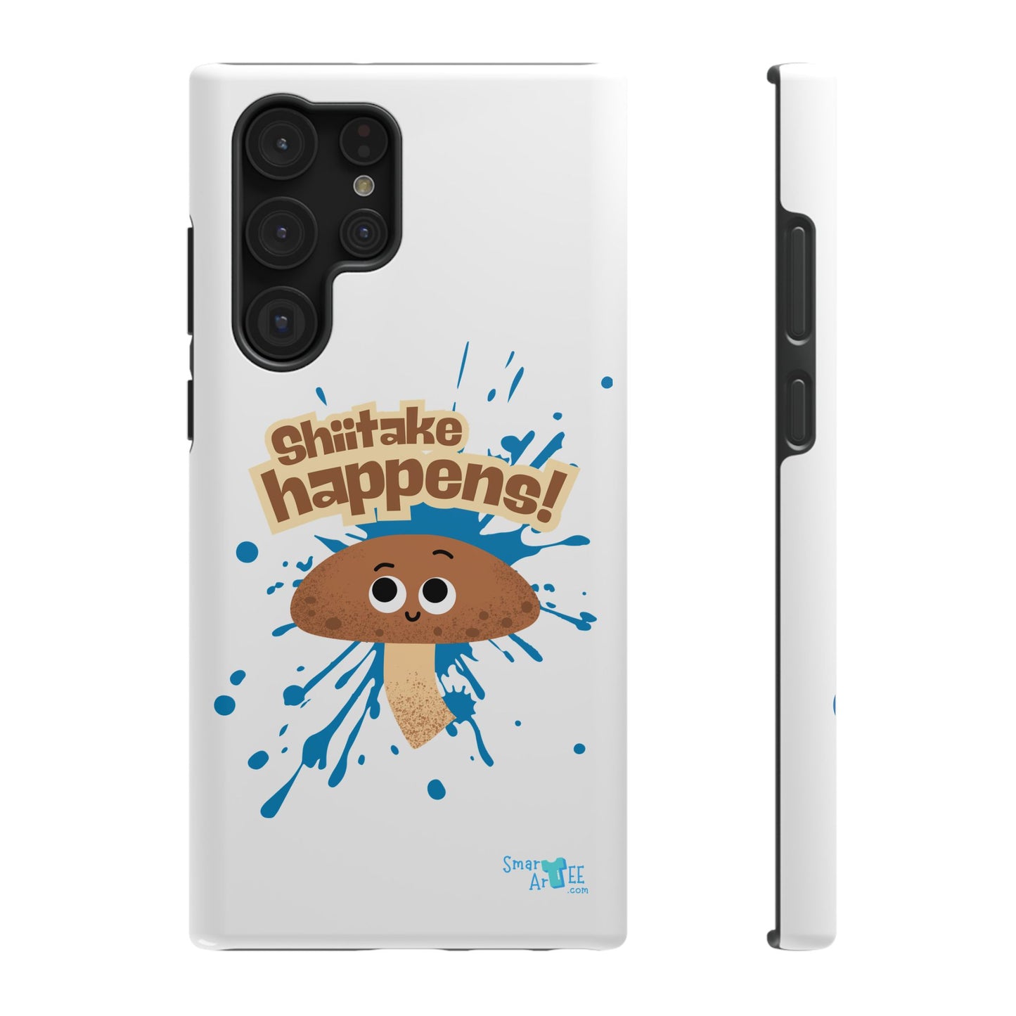 Shiitake Happens Phone Cases, Impact-Resistant Case, Funny Mushroom Case, Quirky Protection for Smartphone, Playful Accessory
